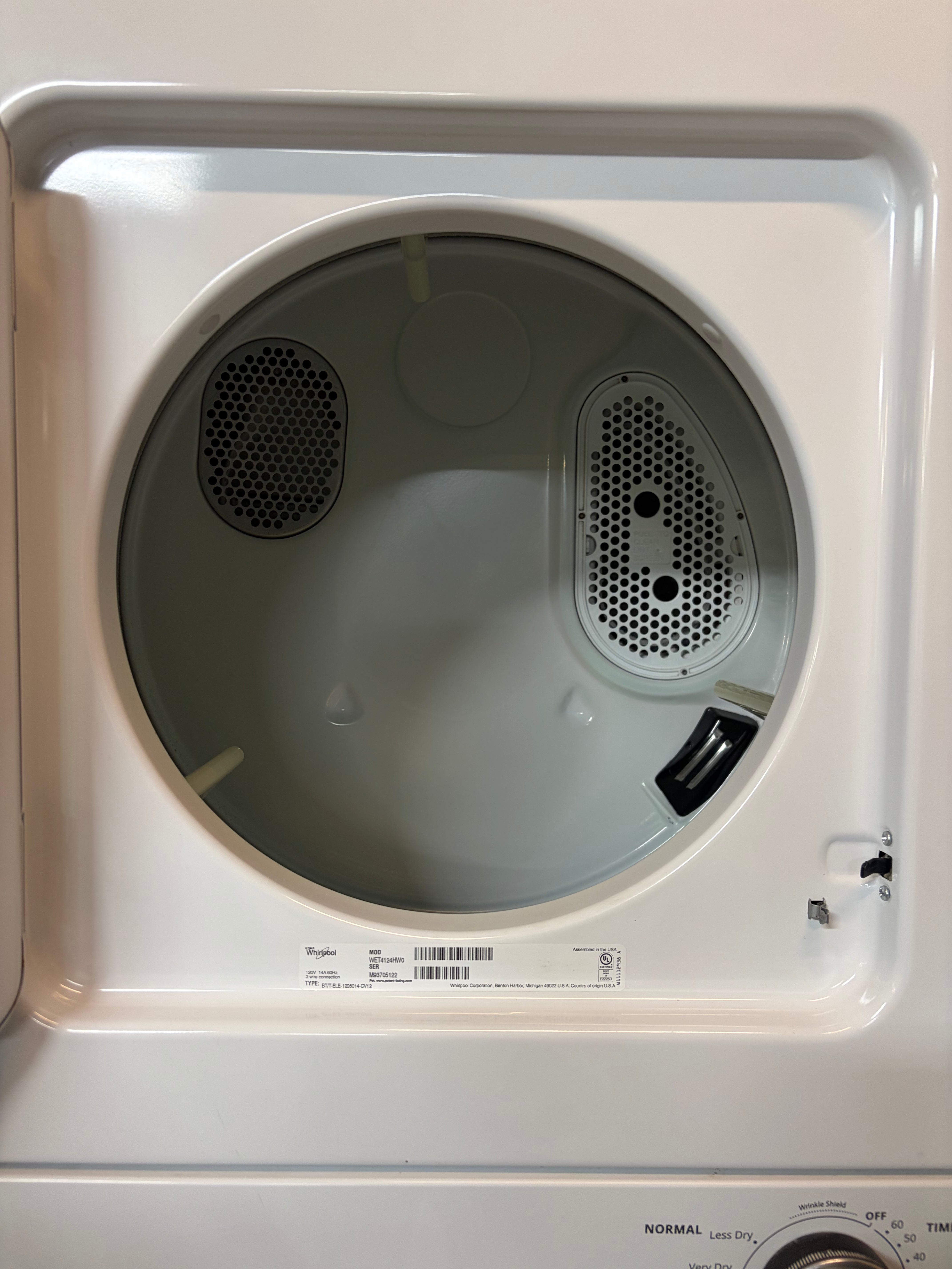 Whirlpool 24in Stackable 120v