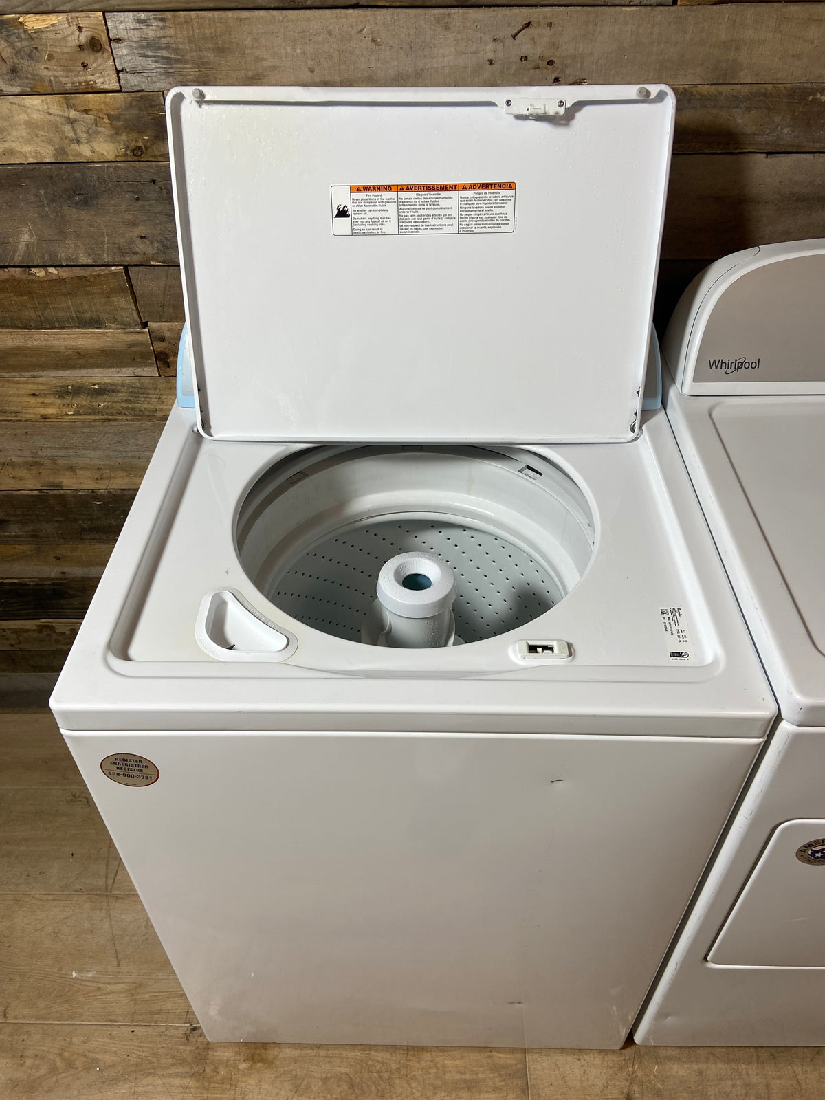Whirlpool Top Load Grey Panel Washer & Dryer Set