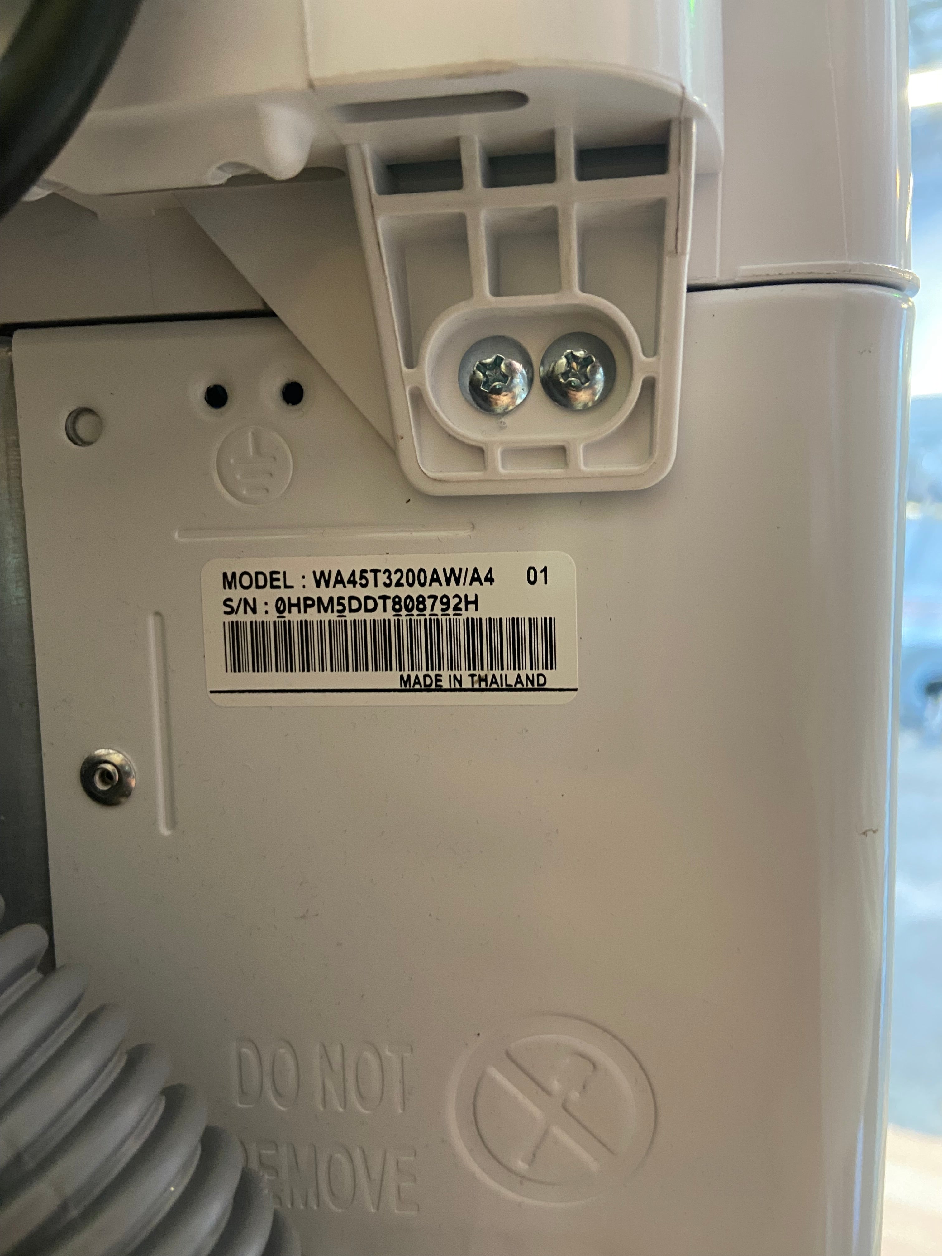 Samsung White Top Load Set