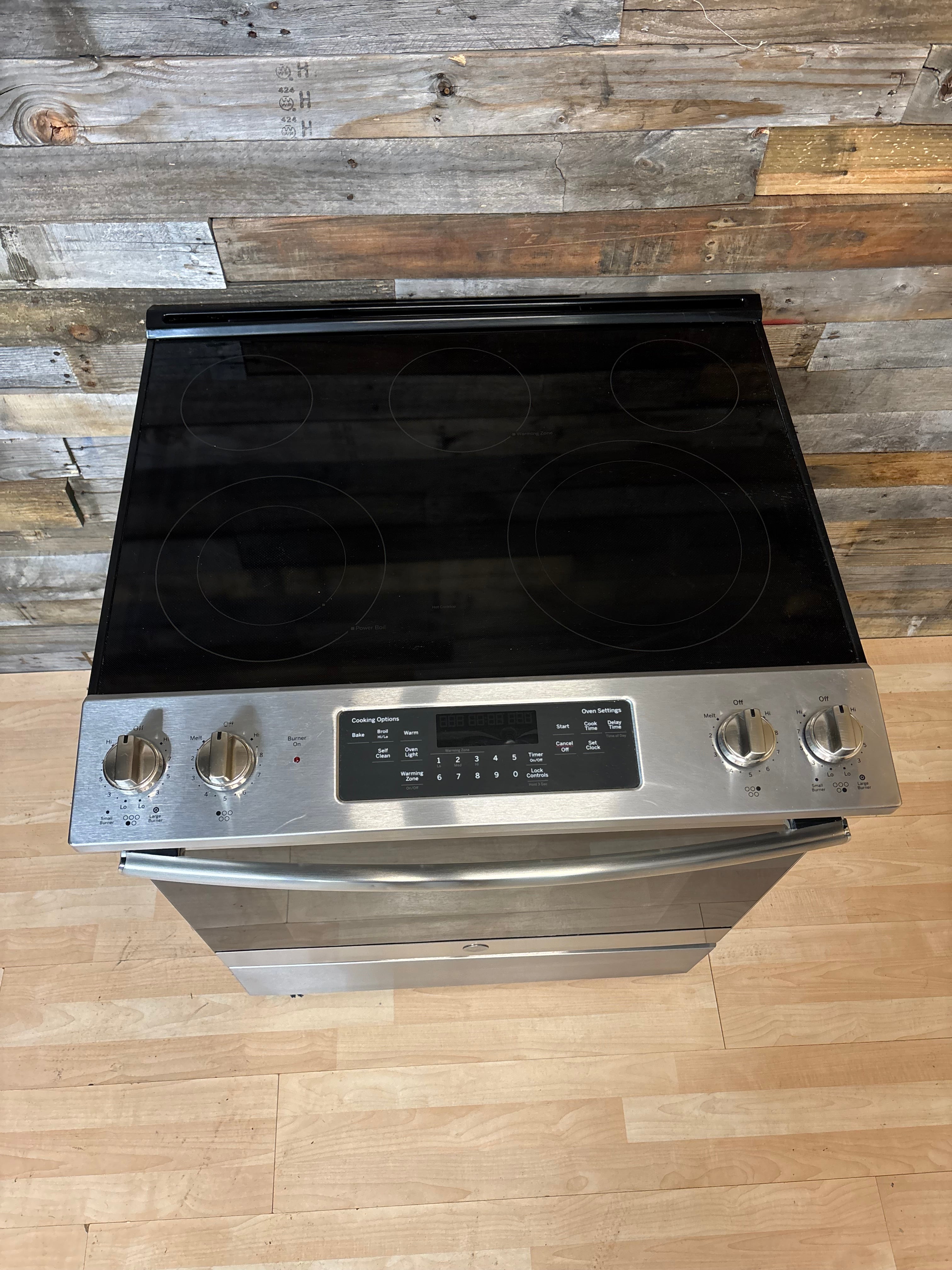 GE Slide-In Stainless Range