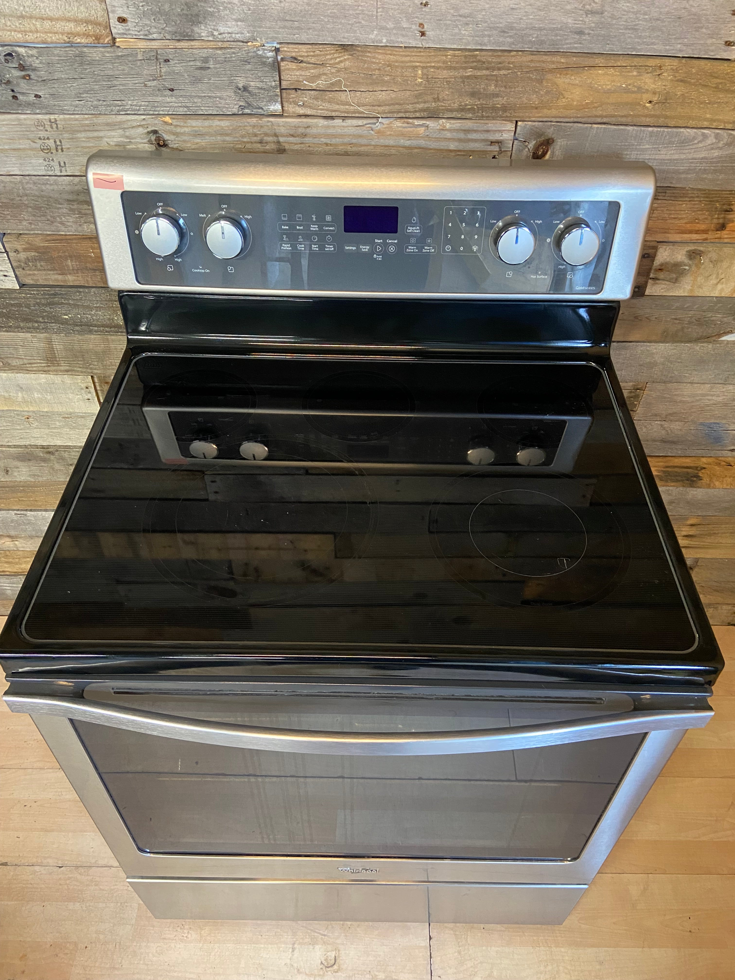 Whirlpool Stainless Glass Top Convection Range