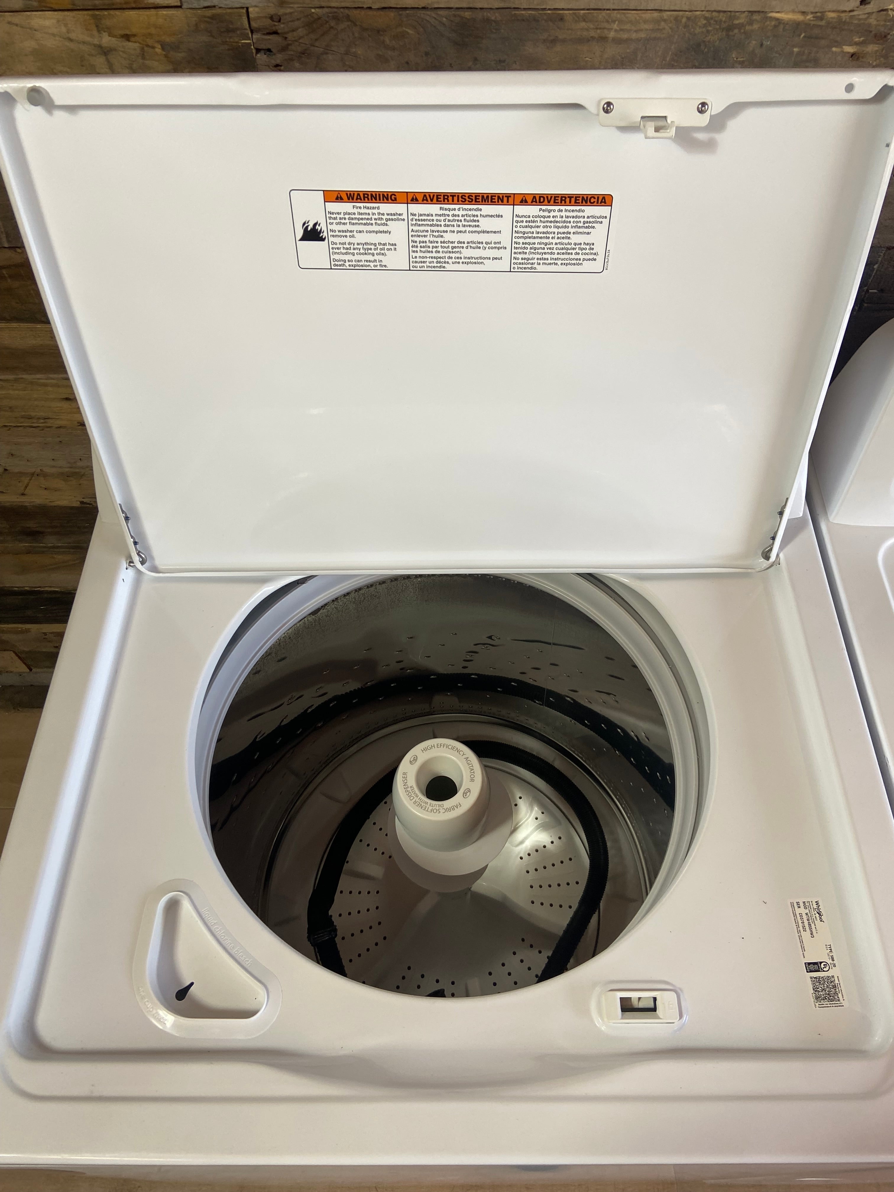 Whirlpool Large Capacity Top Load Set