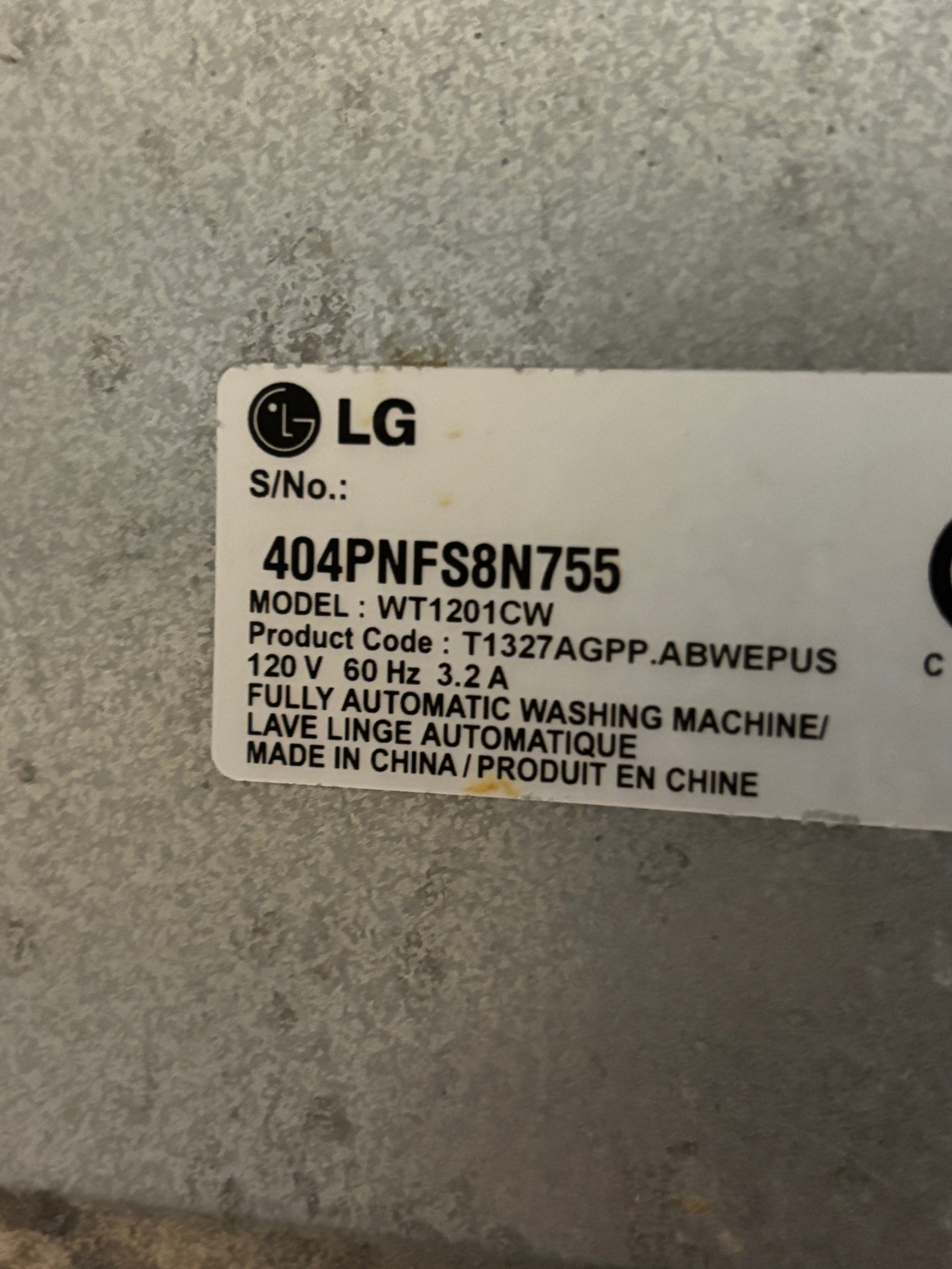 LG Smart Drum Top Load Washer Set