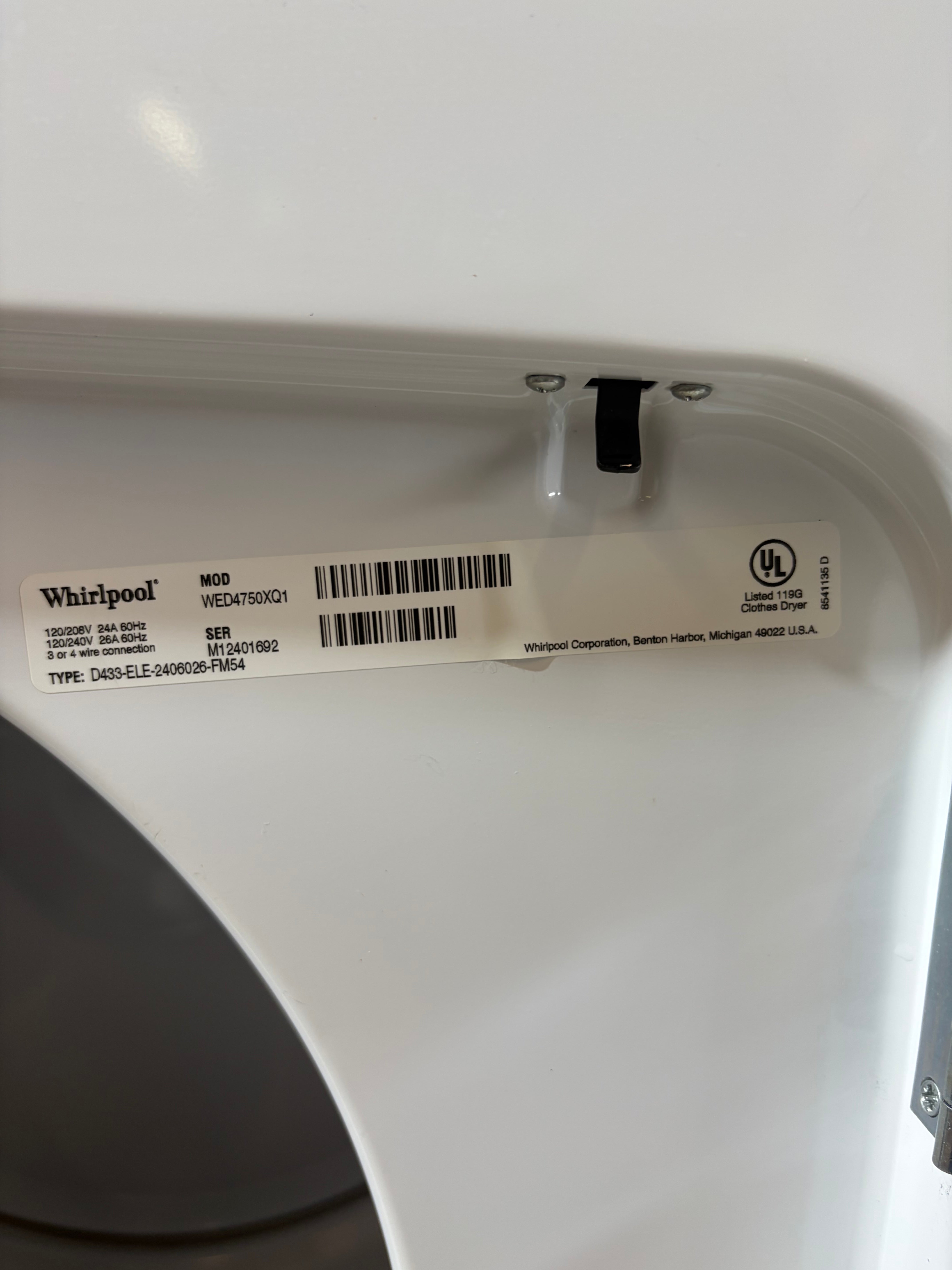 Whirlpool White Panel Top Load Washer And Dryer Set