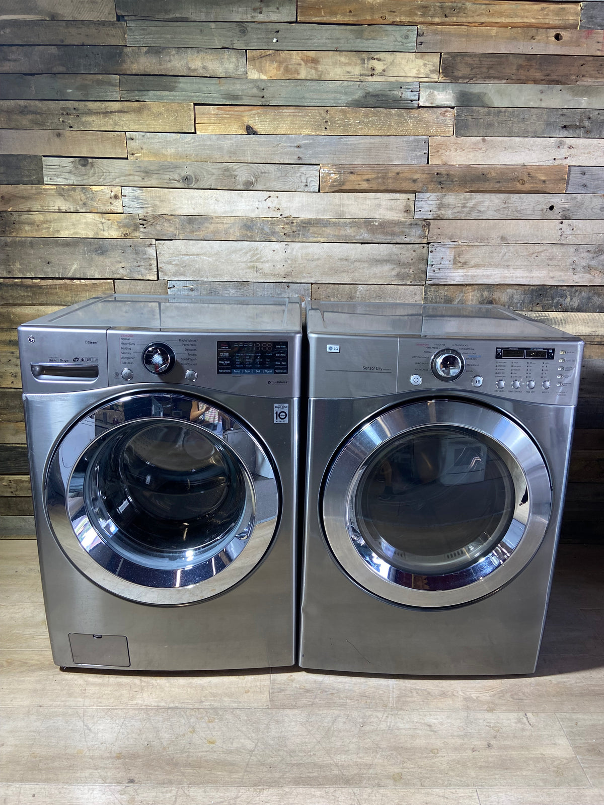 LG Front Load Stainless Washer & Dryer Set