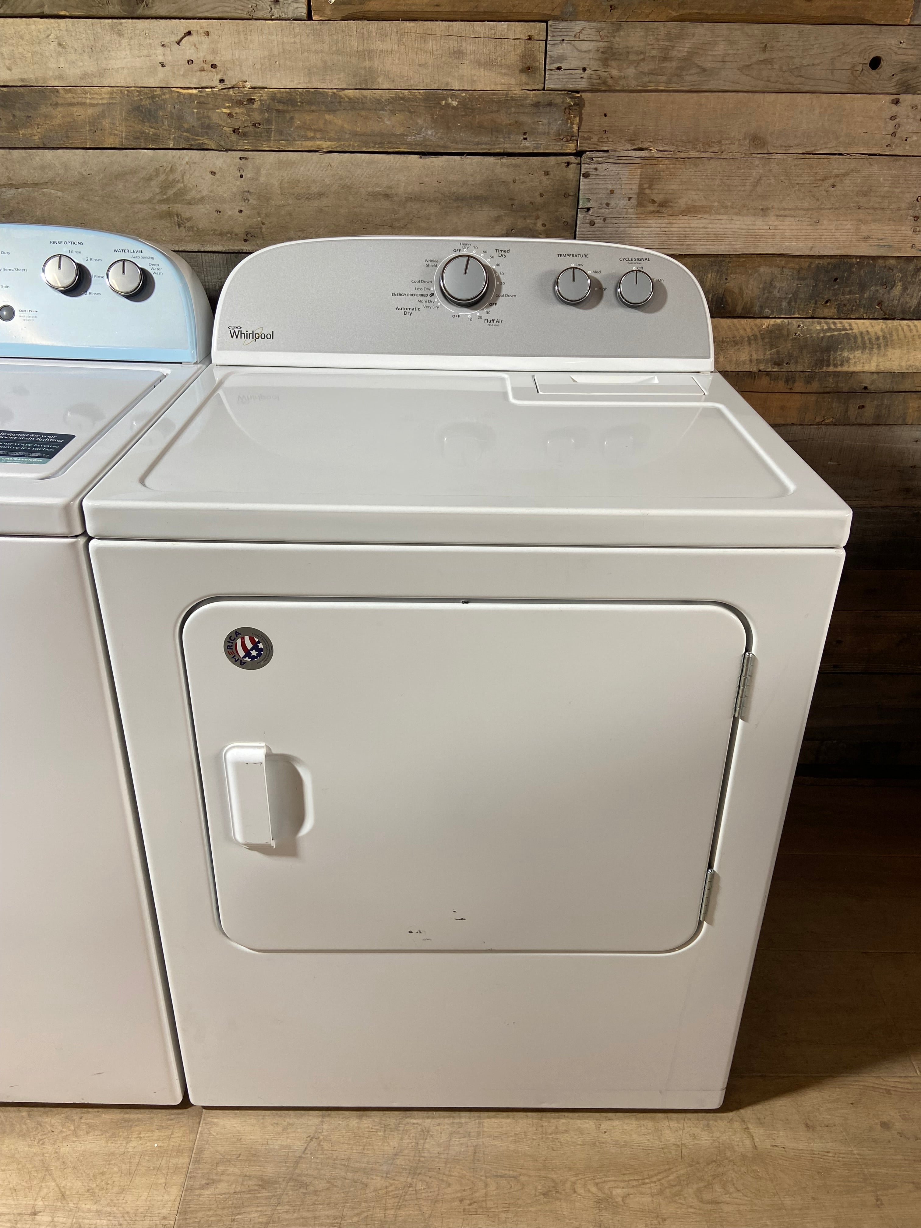 Whirlpool Top Load Grey Face Washer & Dryer Set