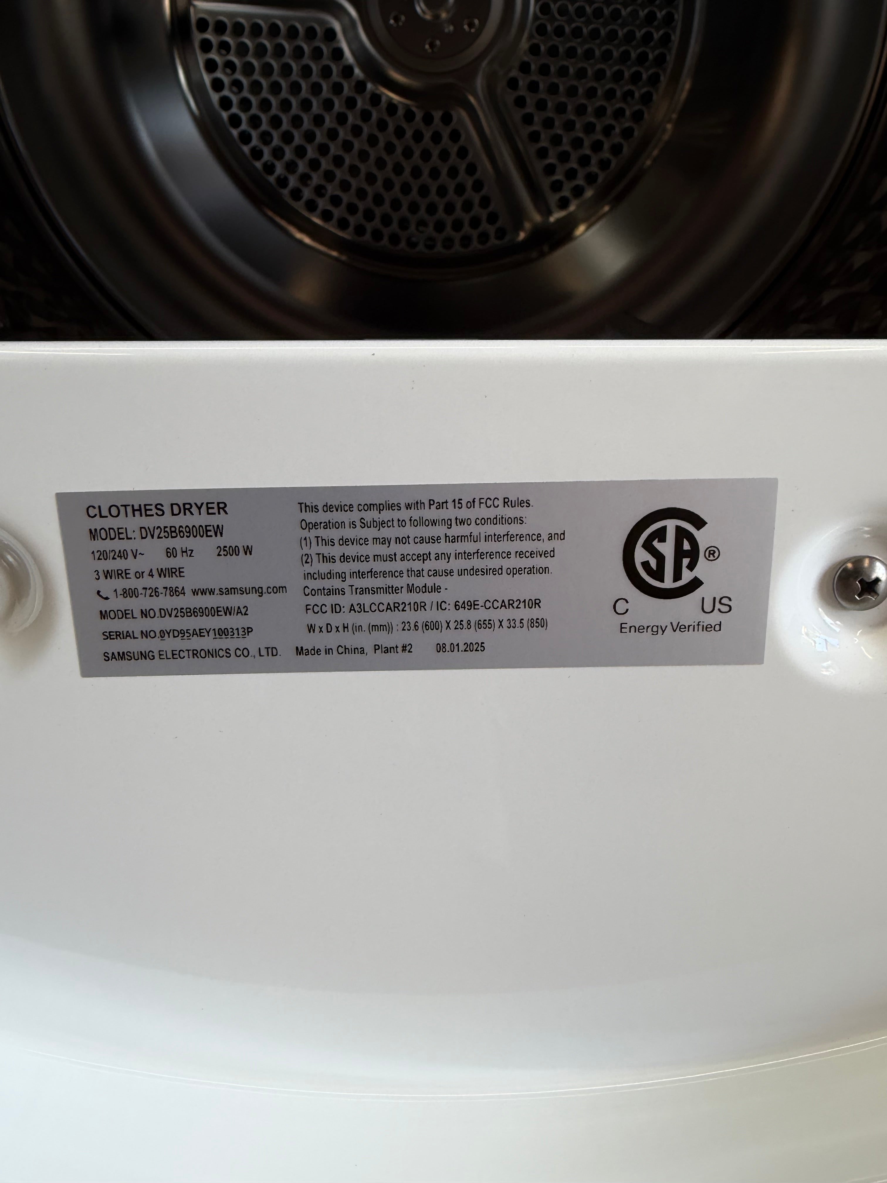 2.5 cu. ft. Compact Front Load Washer and Dryer with AI Smart Dial and Super Speed Wash in White
