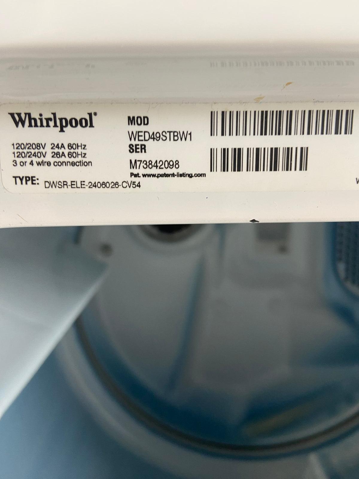Whirlpool Top Load Large Capcity Stainless Tub Washer & Dryer Set