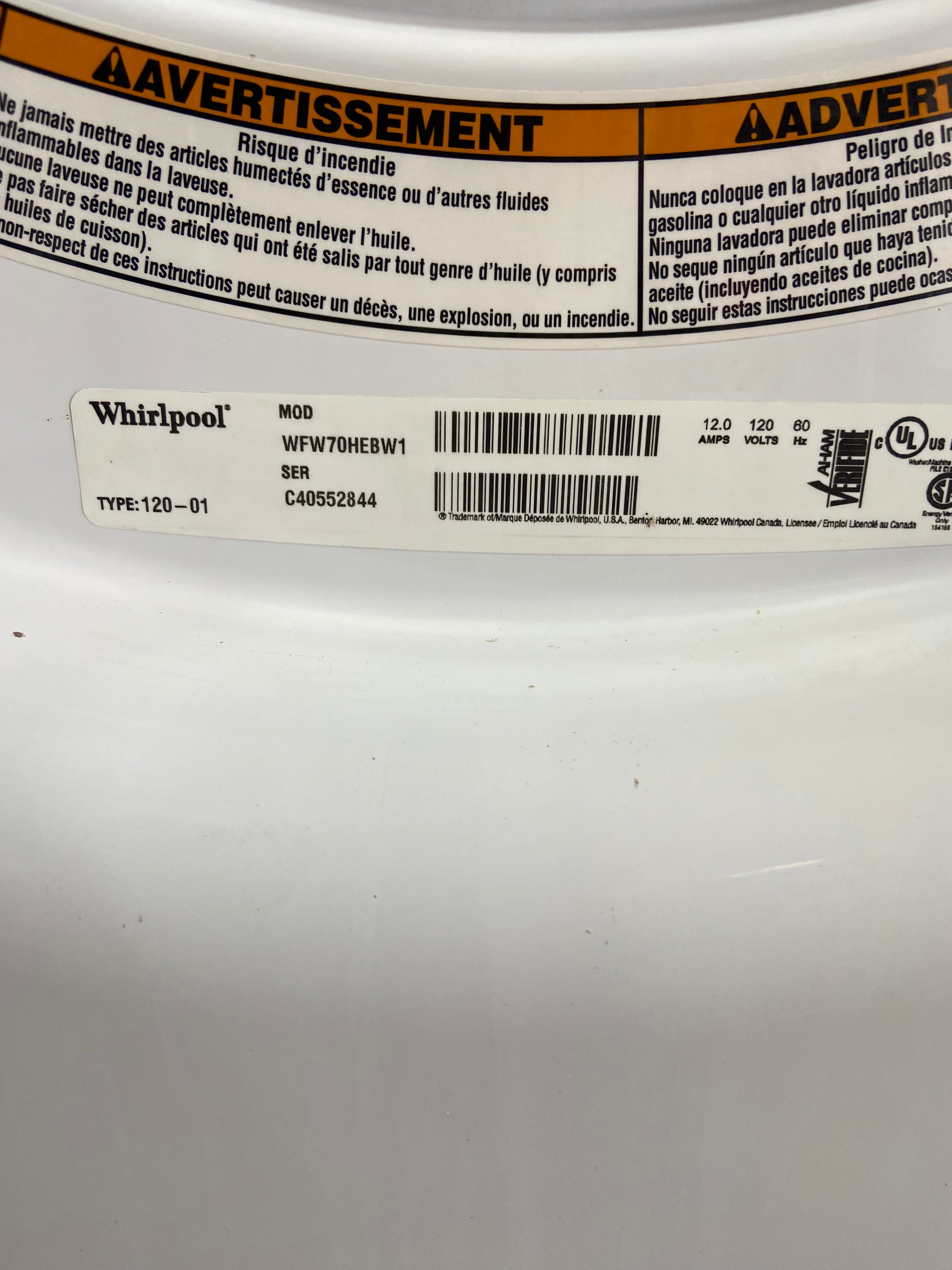 Whirlpool Duet Front Load Washer & Dryer Set