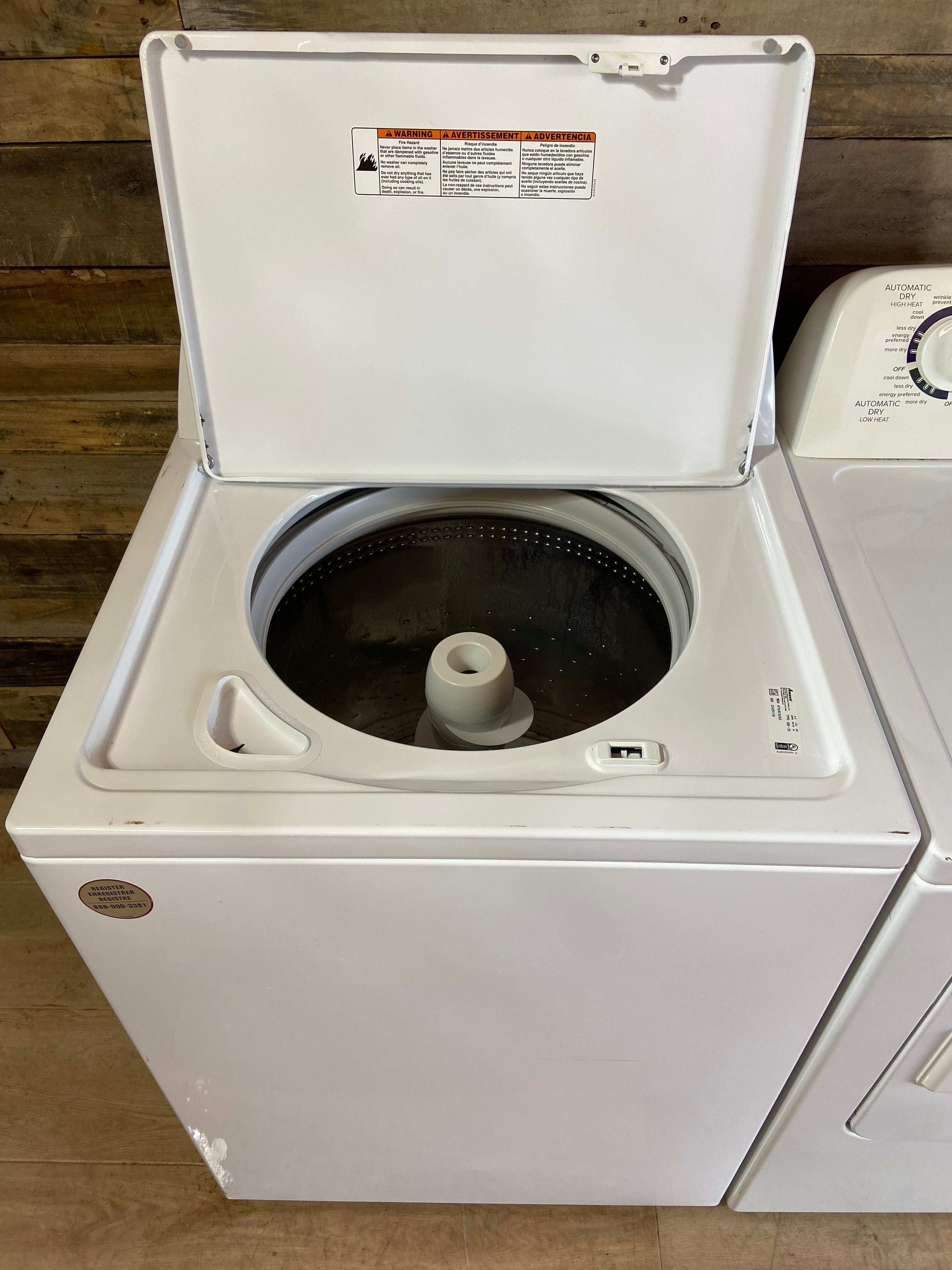 Amana Large Capacity Stainless Steel Tub Washer & Dryer Set