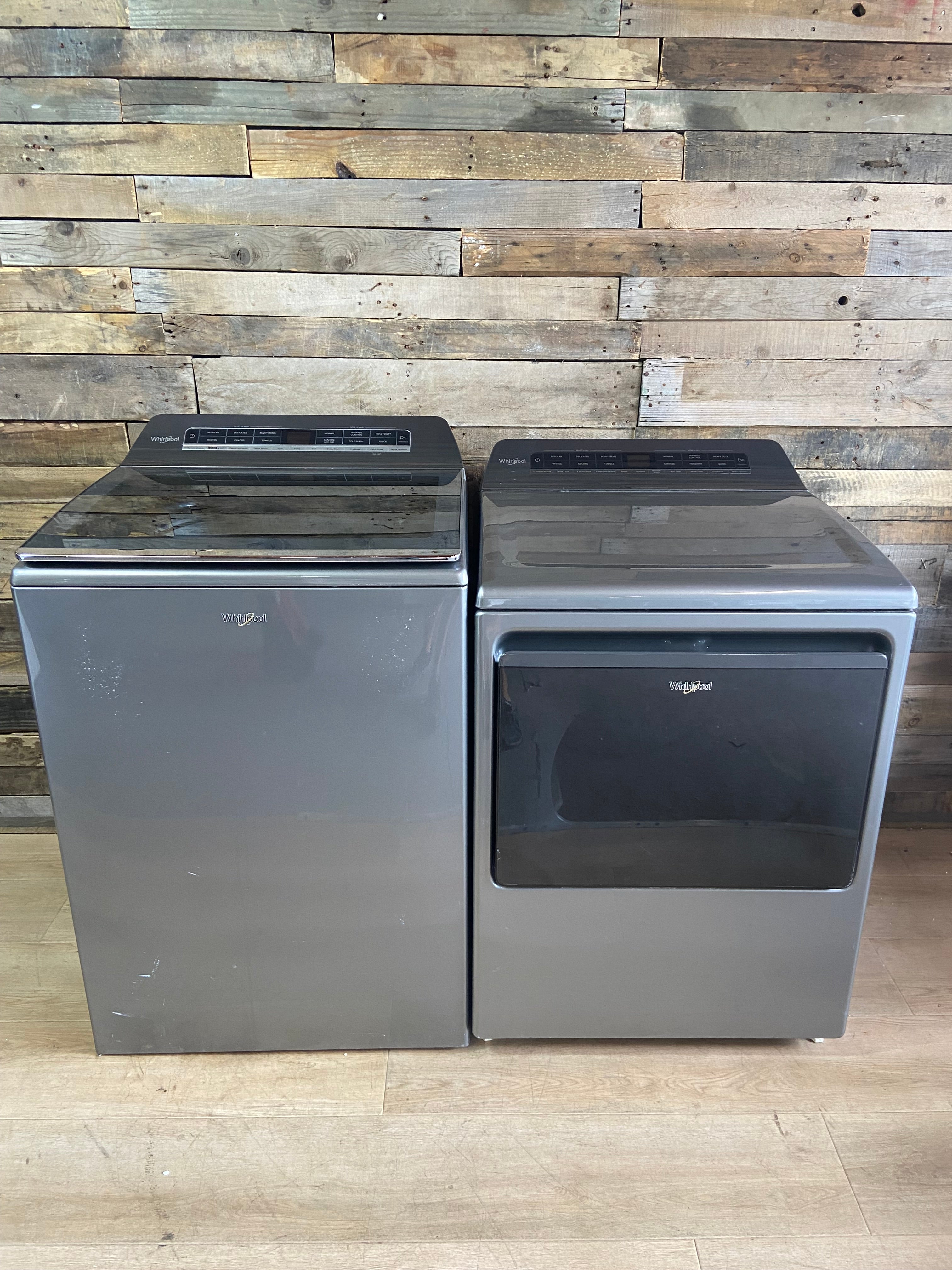 Whirlpool Grey Load & Go Washer Dryer Set with 2-in-1 Removable Agitator