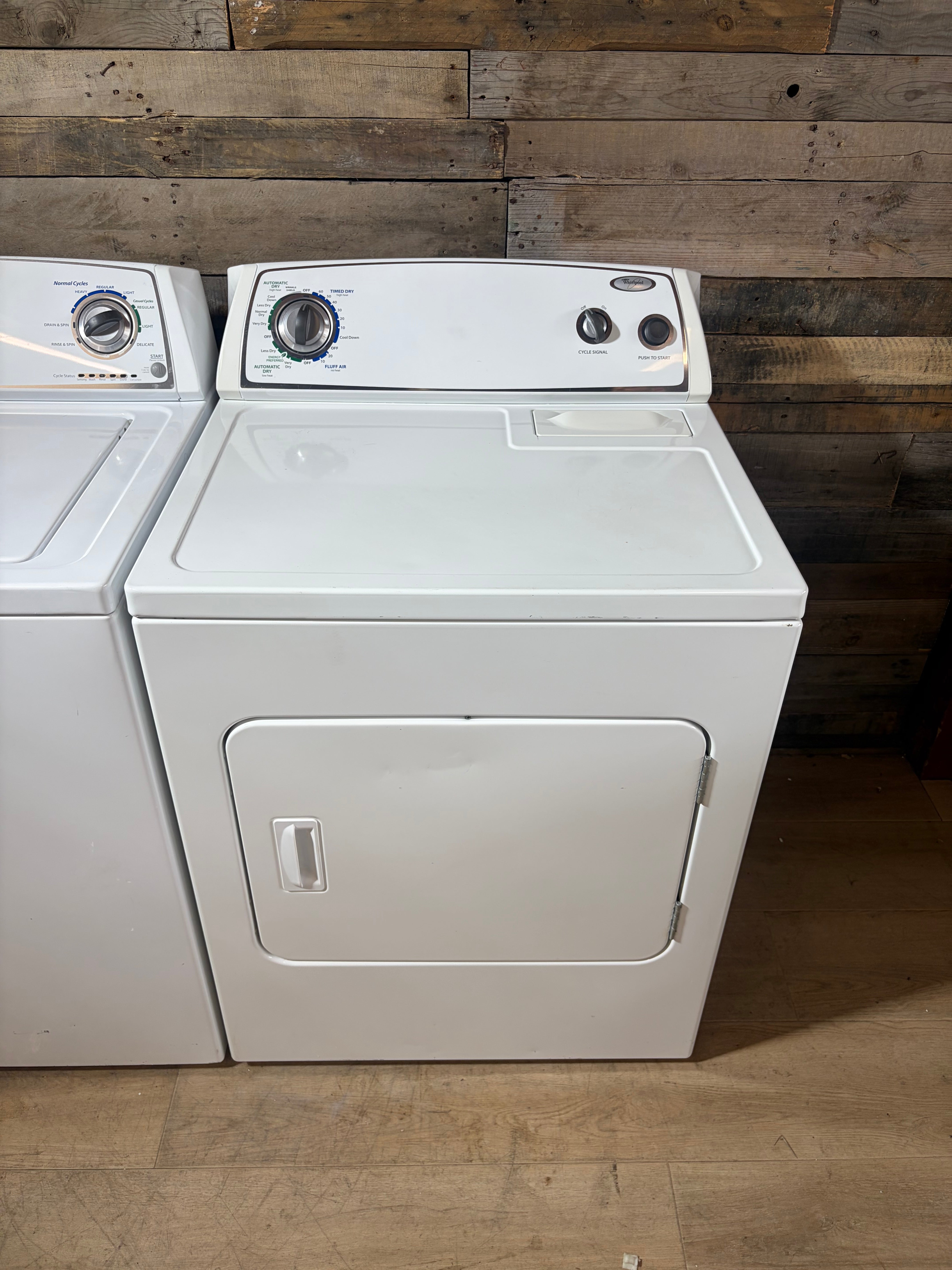 Whirlpool White Panel Top Load Washer And Dryer Set