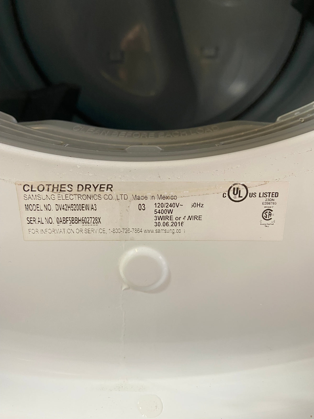 Samsung Front Load Style Large Capacity Dryer With Pedestal