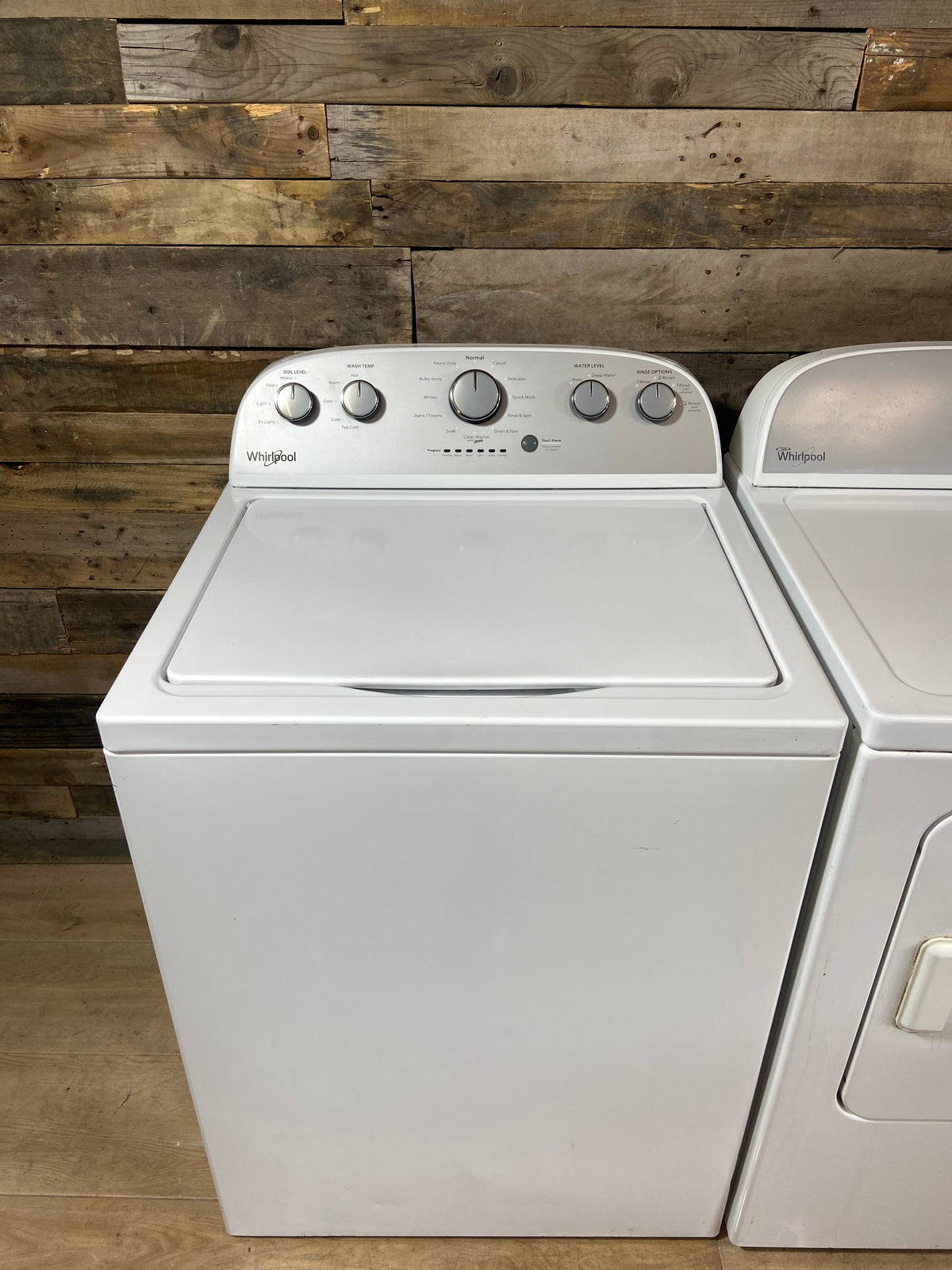 Whirlpool Top Load Washer & Dryer Large Capacity Stainless Steel Tub Set
