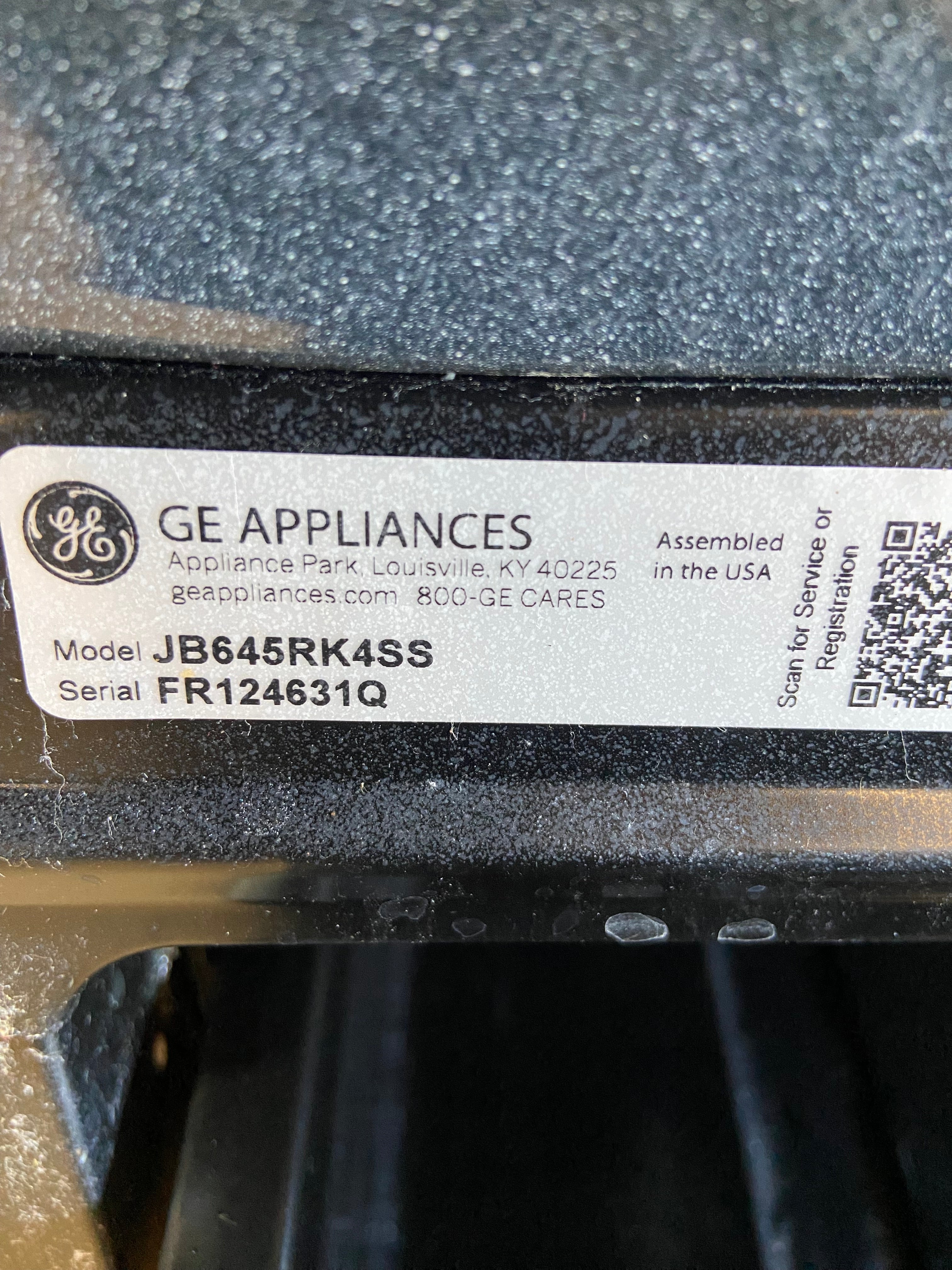 GE 4 Burner Stainless Range