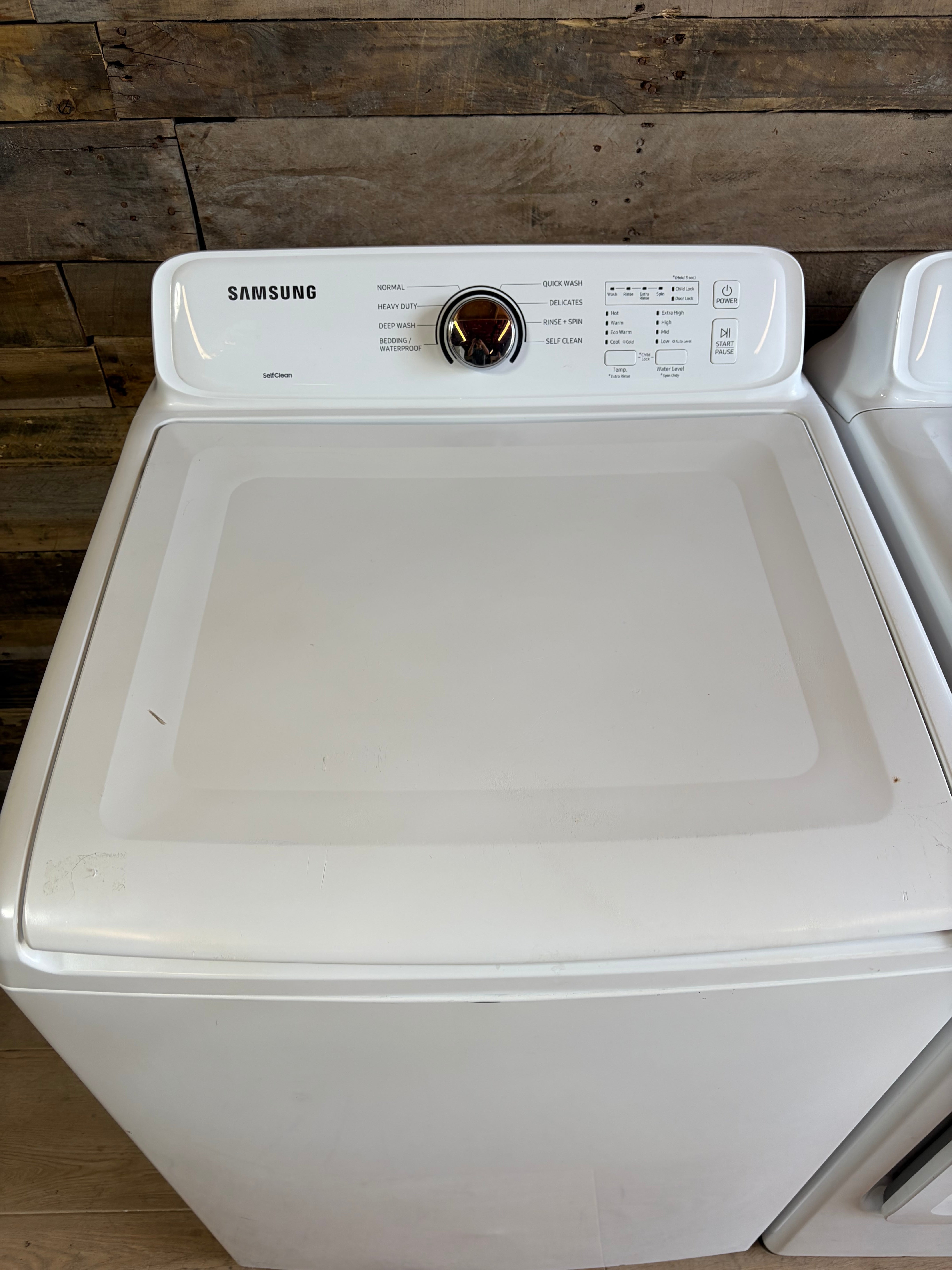 Samsung White Agitator Large Capacity Top Load Set