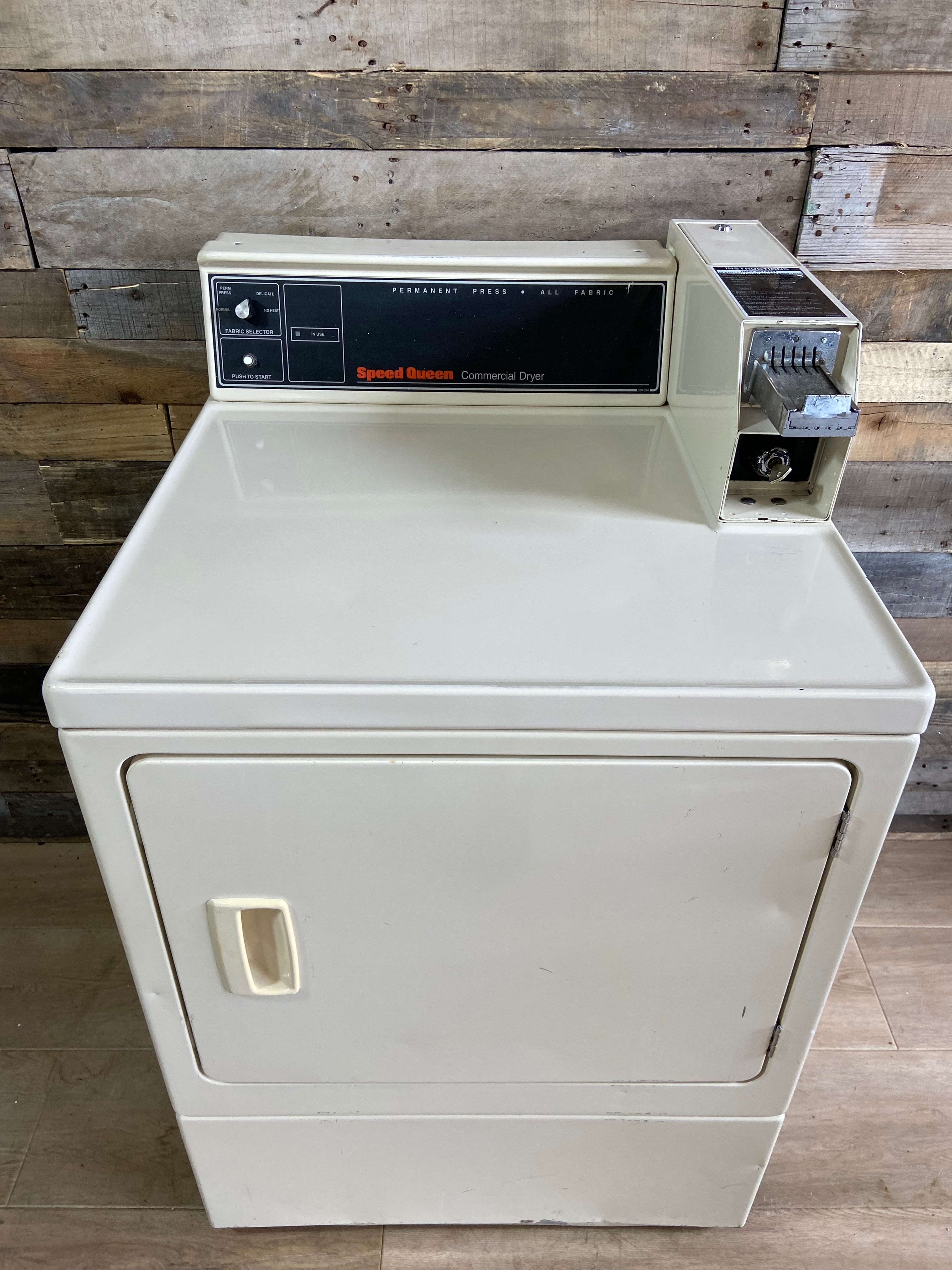 Speed Queen Beige Commercial Coin Operated Dryer