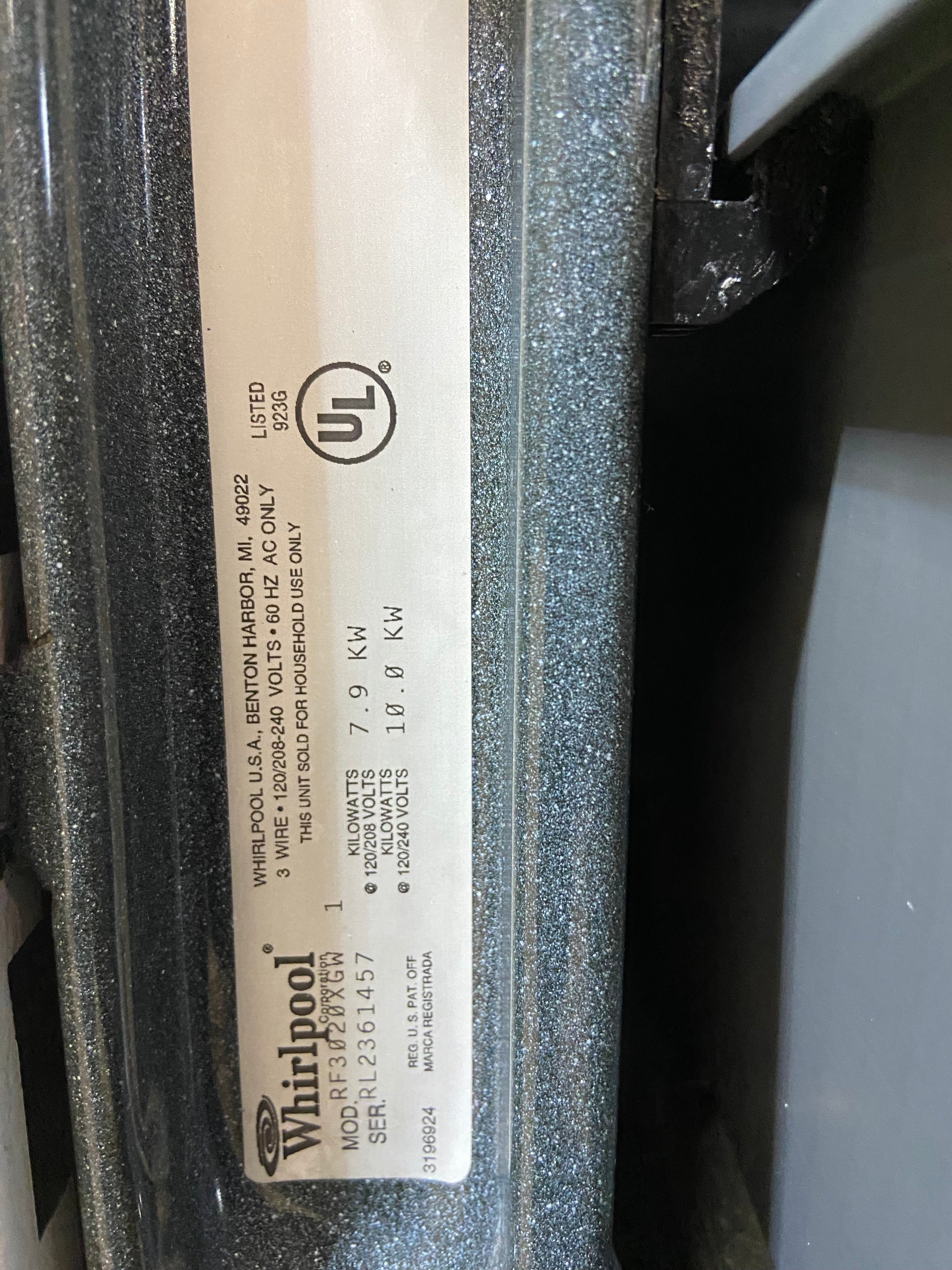 Whirlpool White 4 Burner Coil Top Range