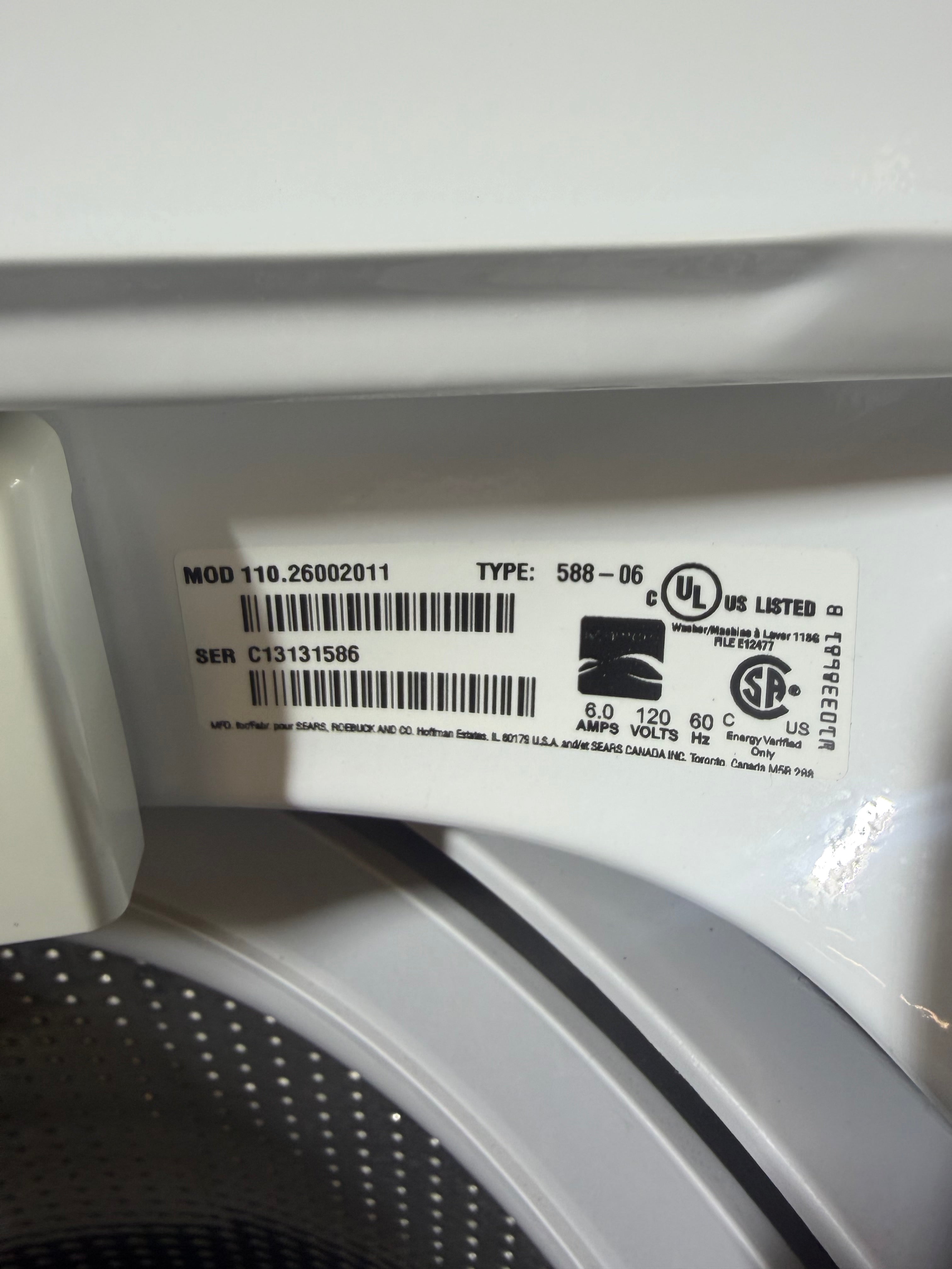 Kenmore Top Load Large Capacity Washer Dryer Set
