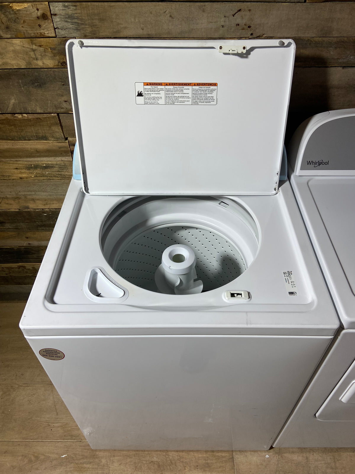 Whirlpool Top Load Grey Panel Washer & Dryer Set
