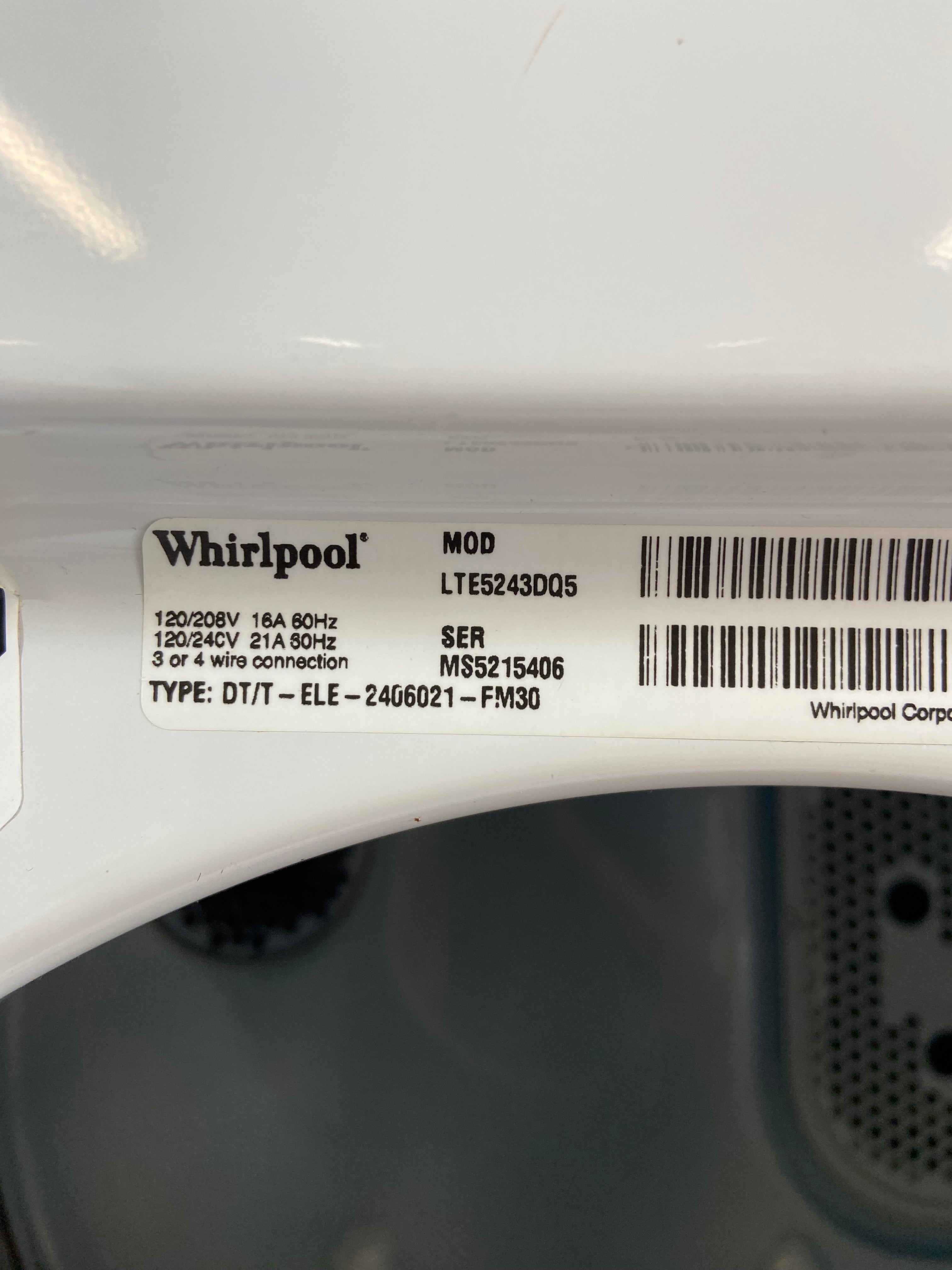 Whirlpool Thin Twin 24inch Stackable (240v)