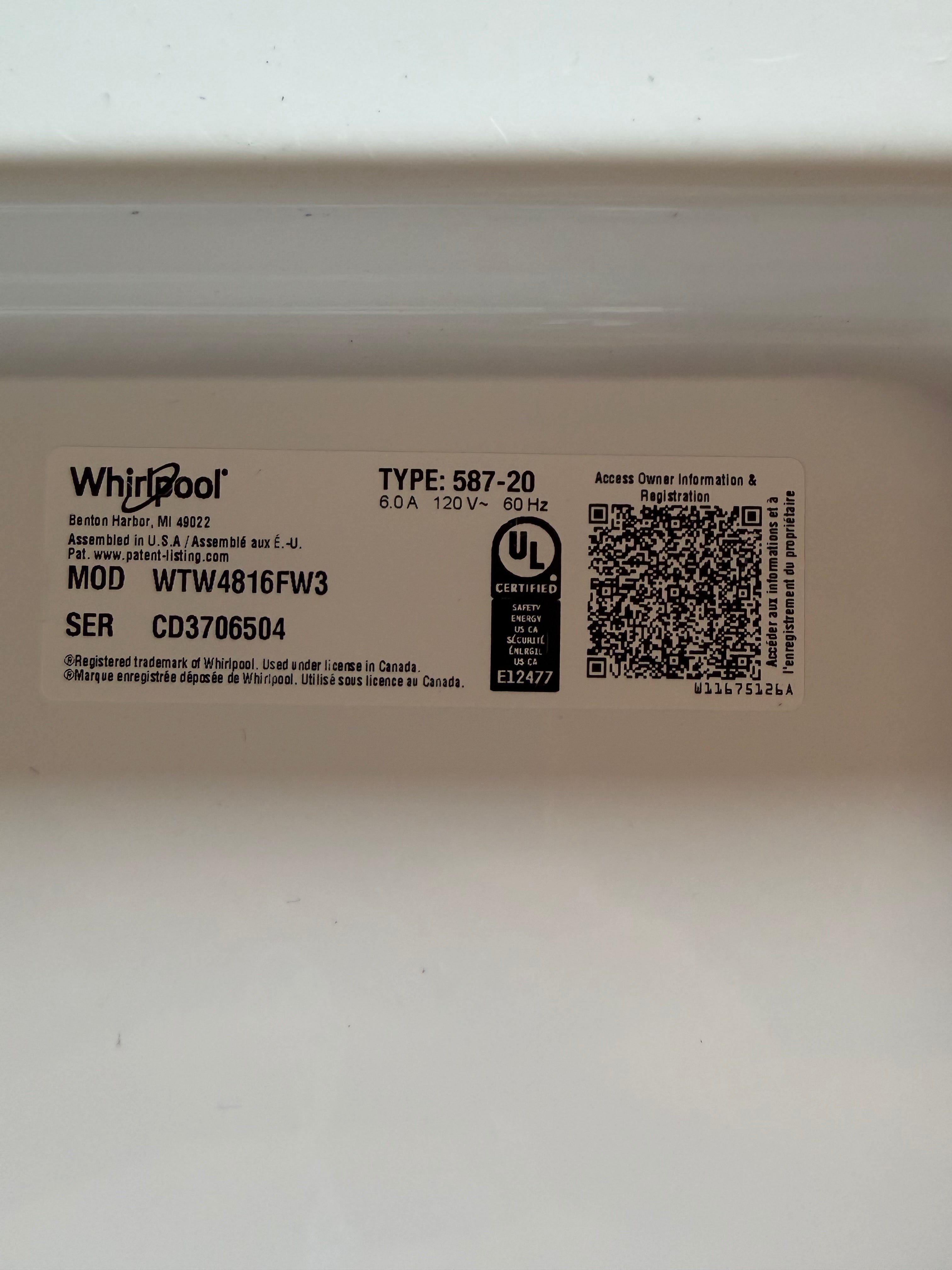 Maytag Whirlpool Top Load Set