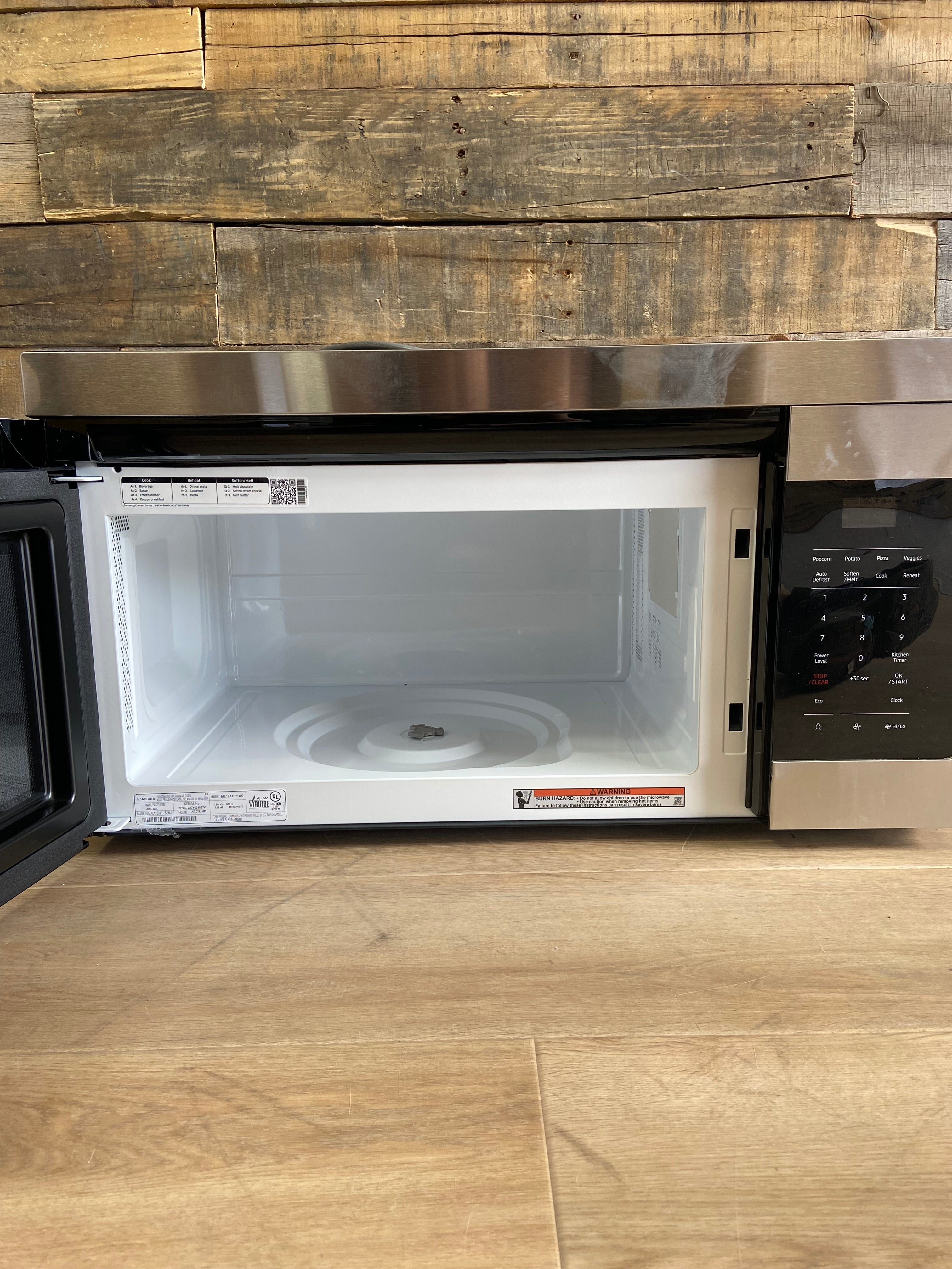 Stainless Samsung 1.6 cu. ft. 1000 W Over-the-Range Microwave with Auto Cook