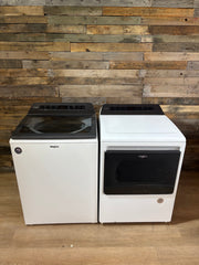 Whirlpool Top Load Glass Lid Washer Dryer Set (Load and Go Dispenser)