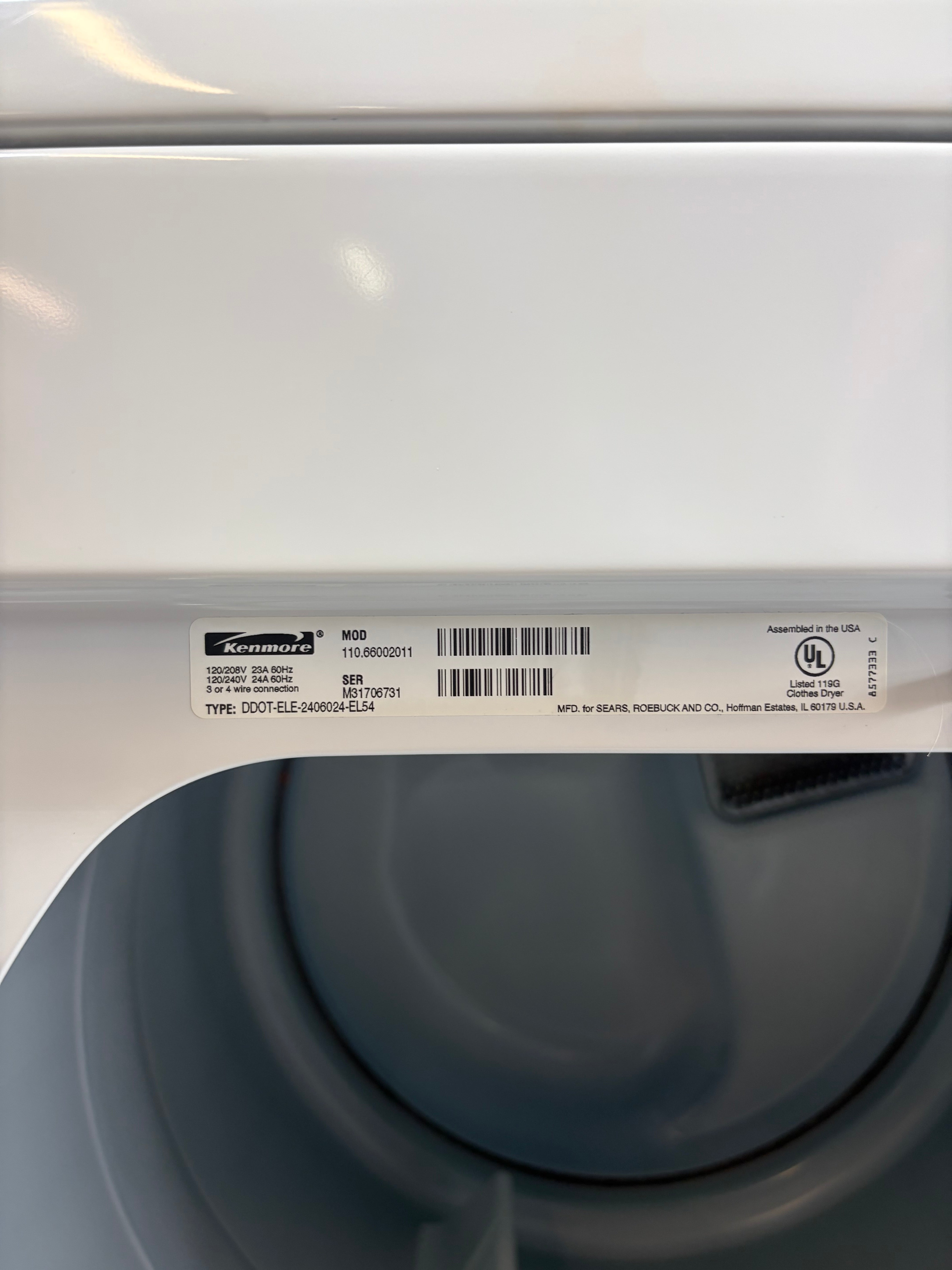 Kenmore Top Load Large Capacity Washer Dryer Set
