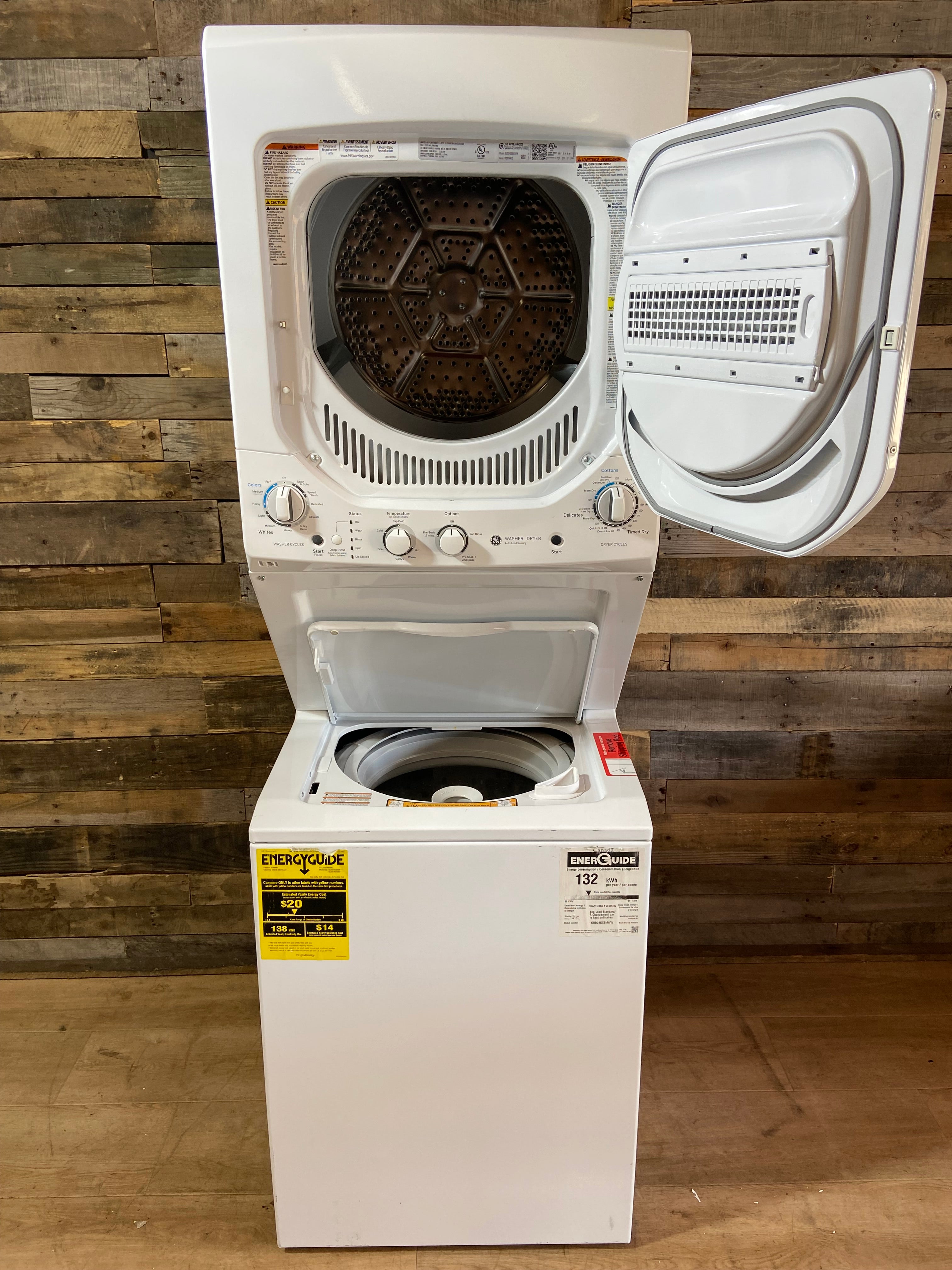GE 24 inch Gas Stackable Washer & Dryer