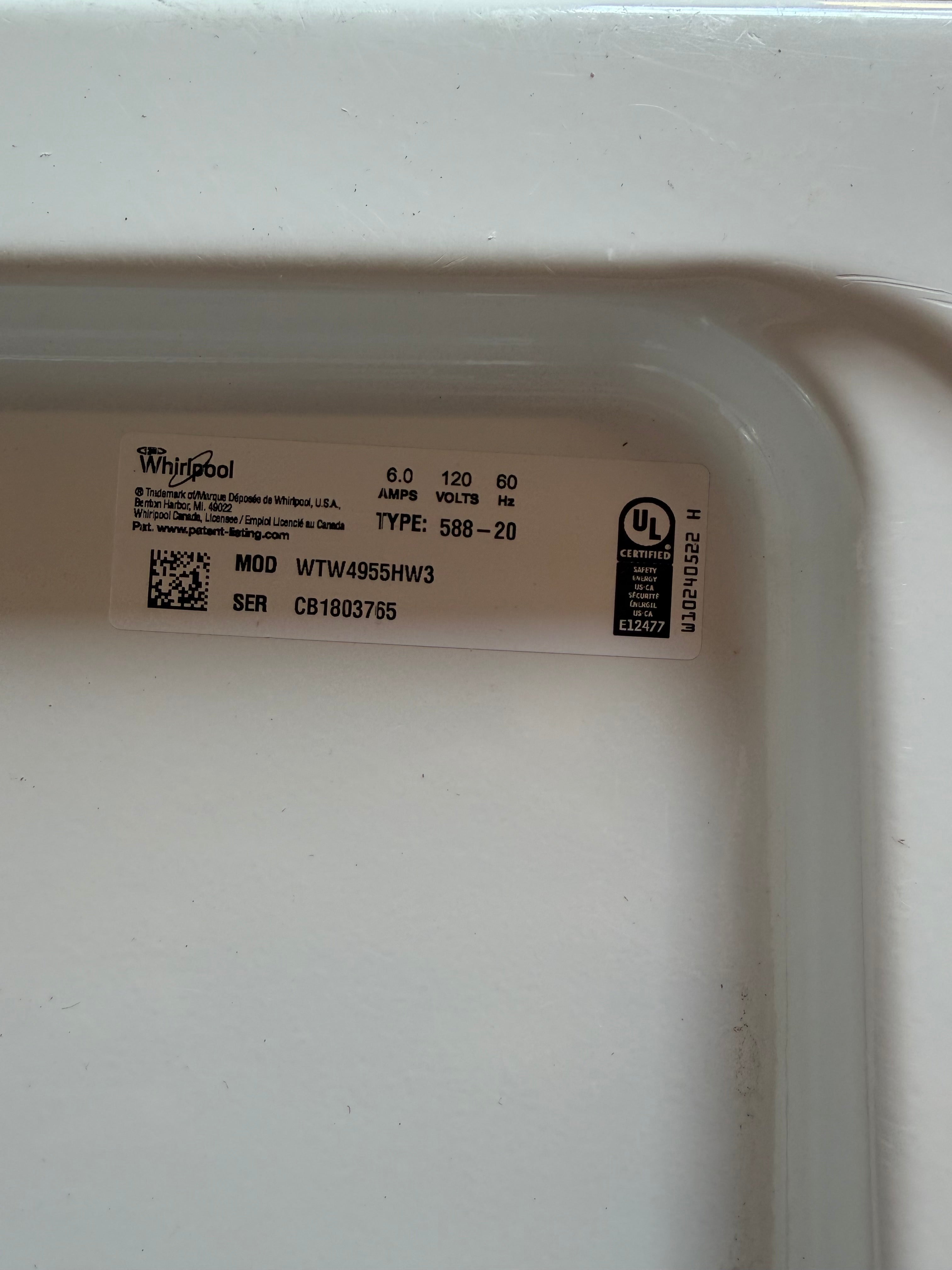 Whirlpool Grey Face Large Capacity Top Load Washer