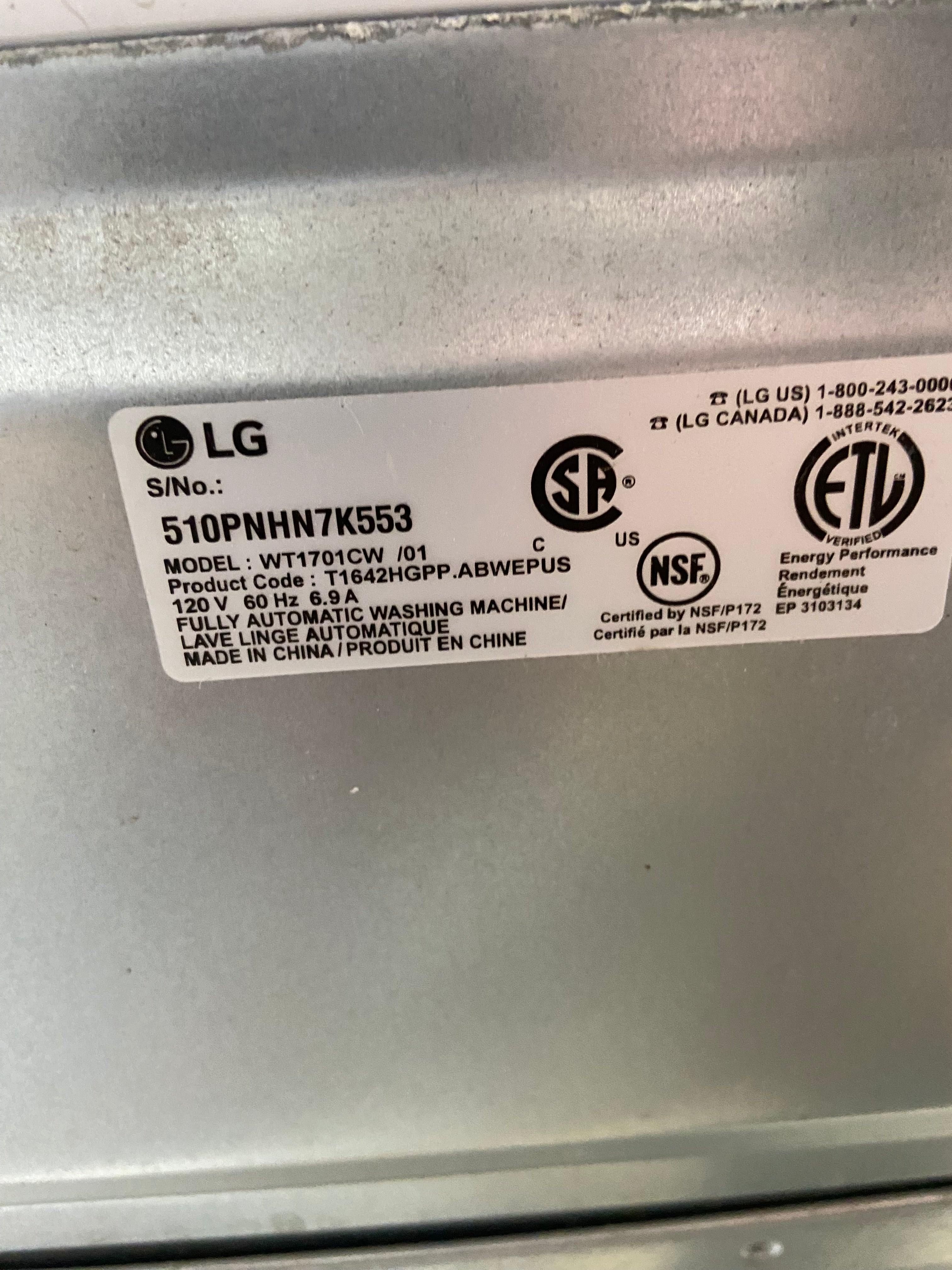LG Direct Drive Smart Drum Top Load Washer