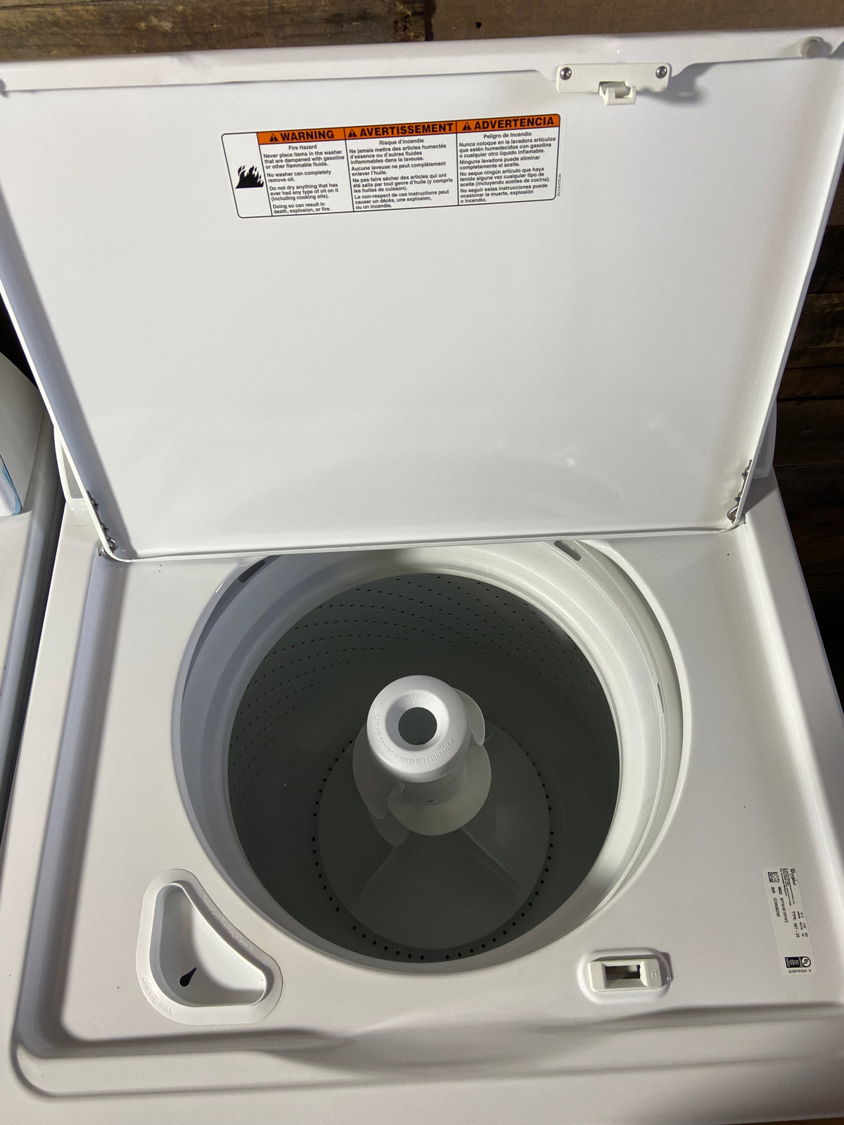 Whirlpool Grey Panel Top Load Washer & Dryer Set