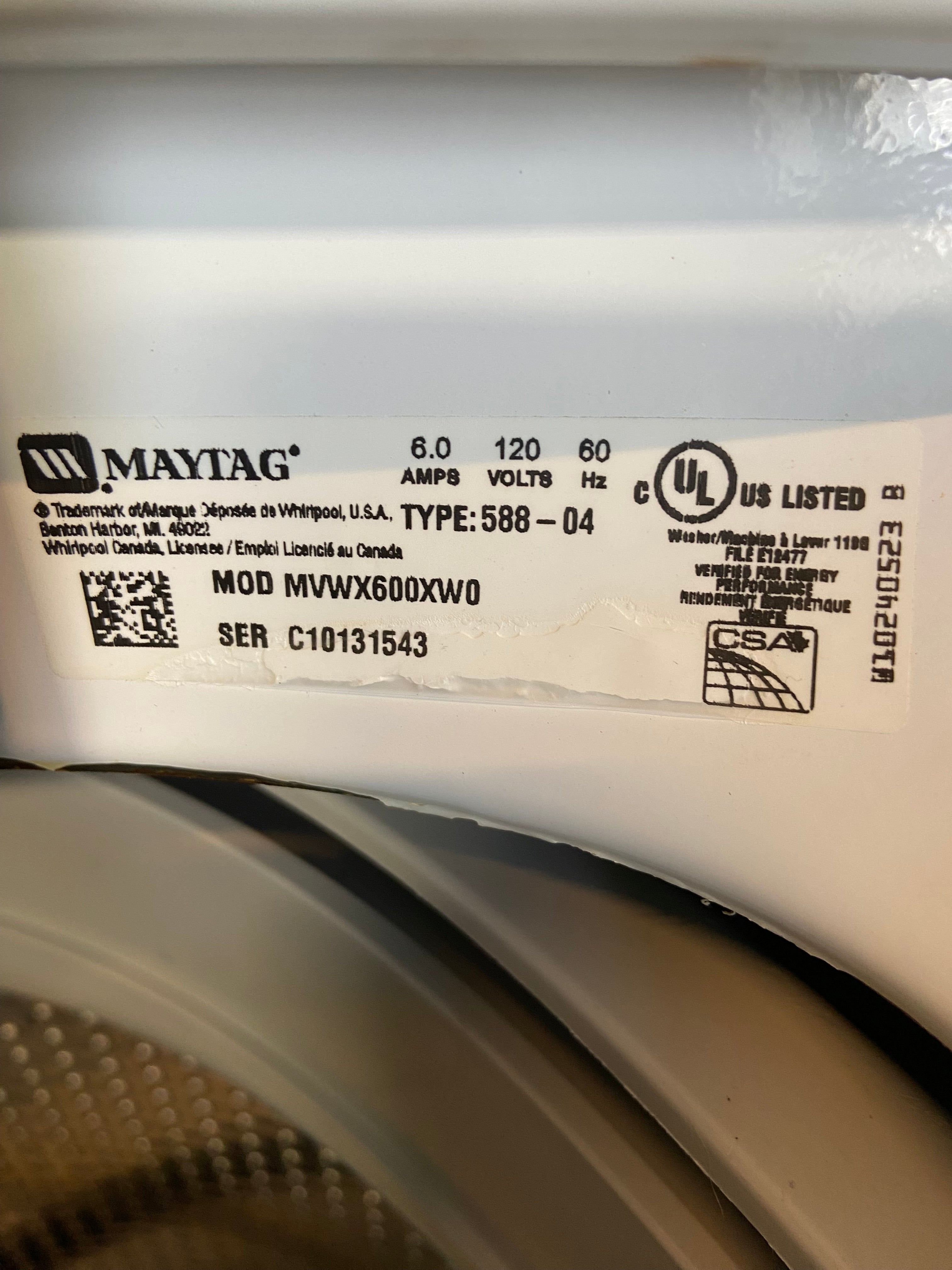 Maytag Bravos Top Load Washer