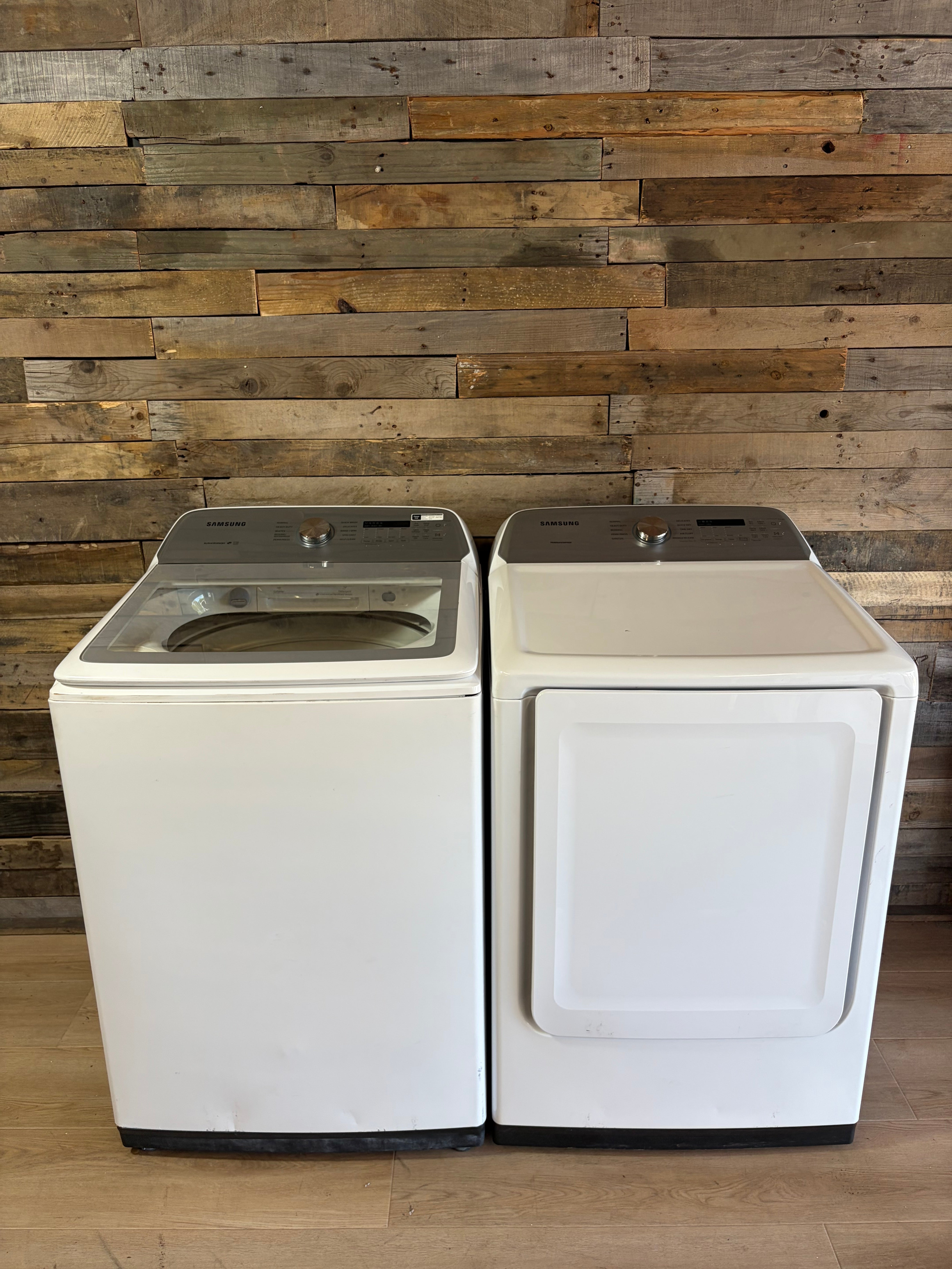 Samsung Super Capacity Glass Top Washer & Dryer Set