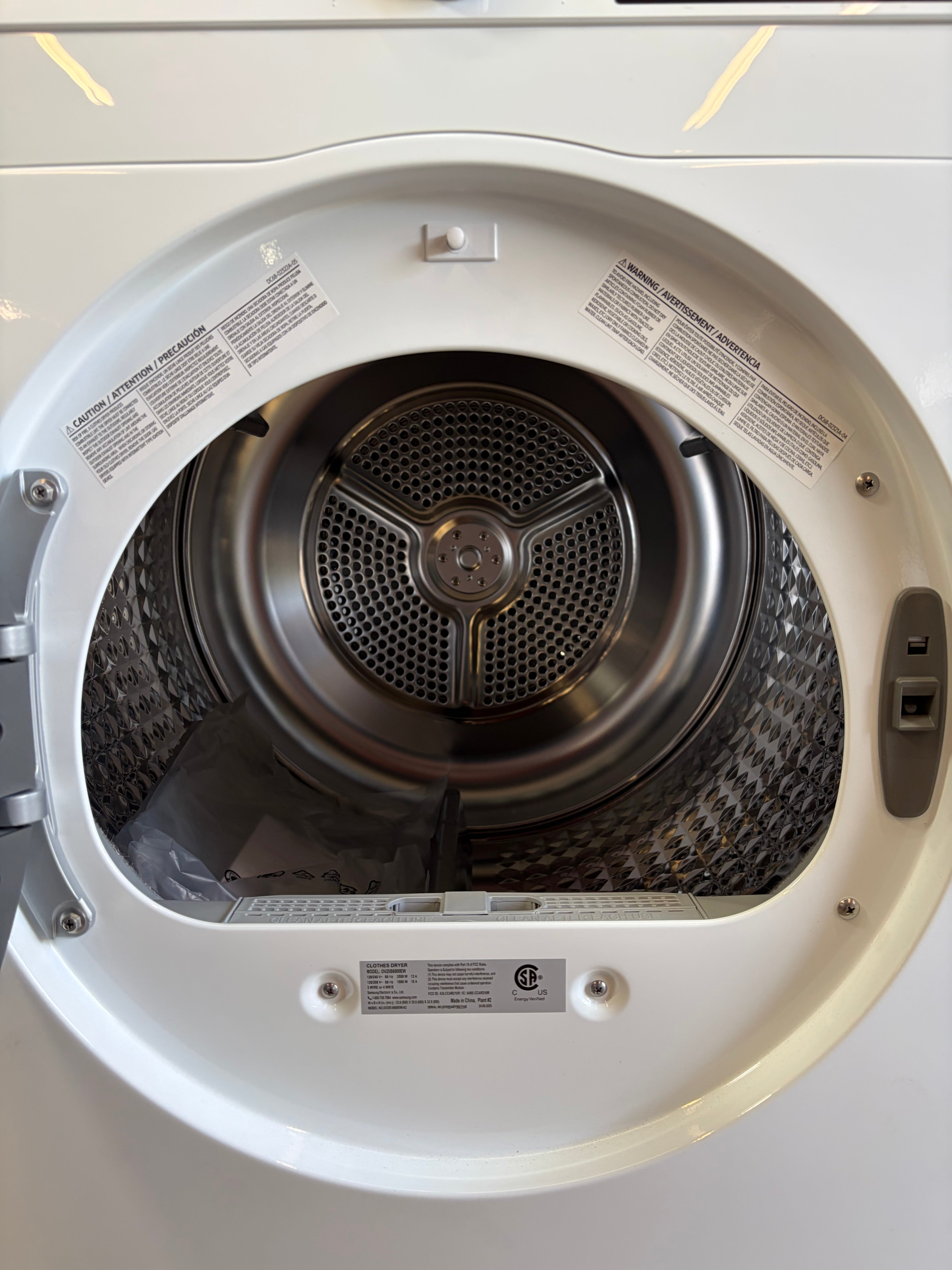 2.5 cu. ft. Compact Front Load Washer and Dryer with AI Smart Dial and Super Speed Wash in White
