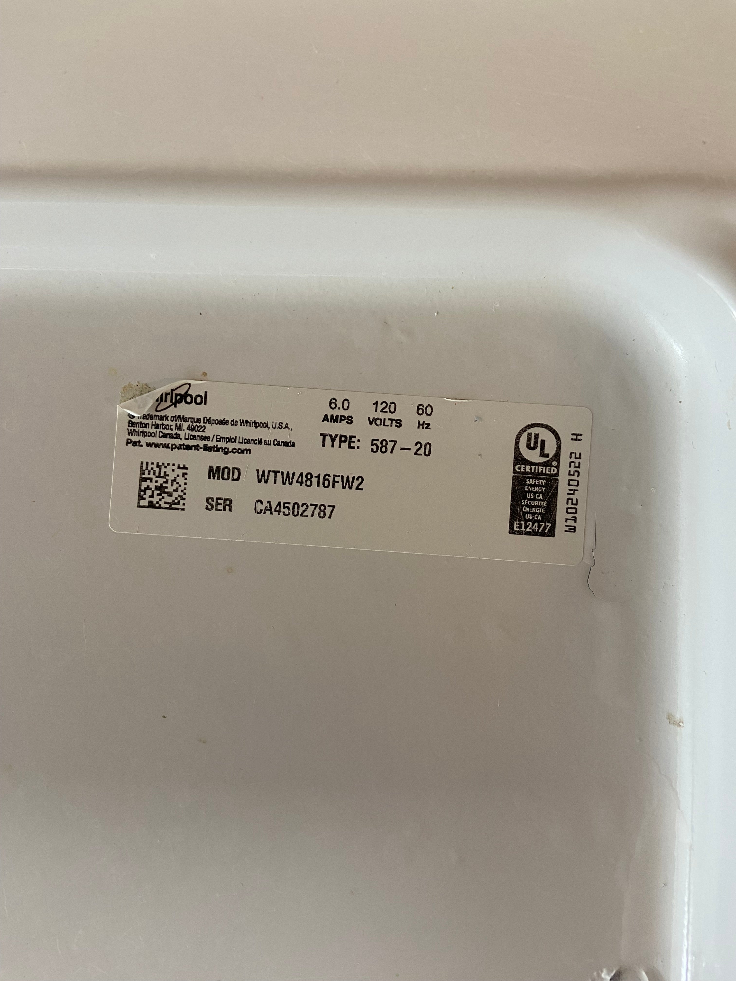 Whirlpool Top Load Grey Face Washer & Dryer Set
