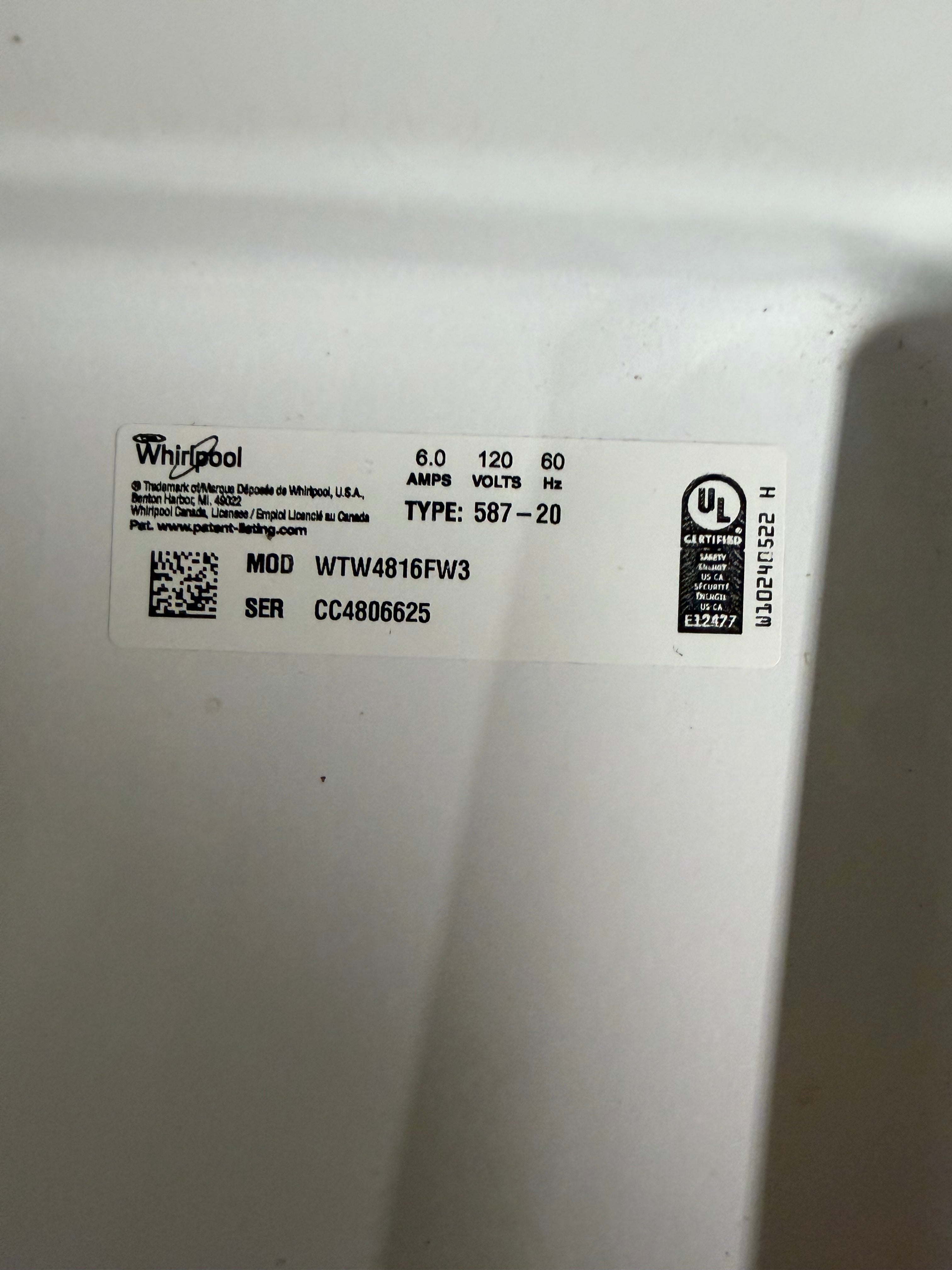 Whirlpool Grey Face Top Load Set
