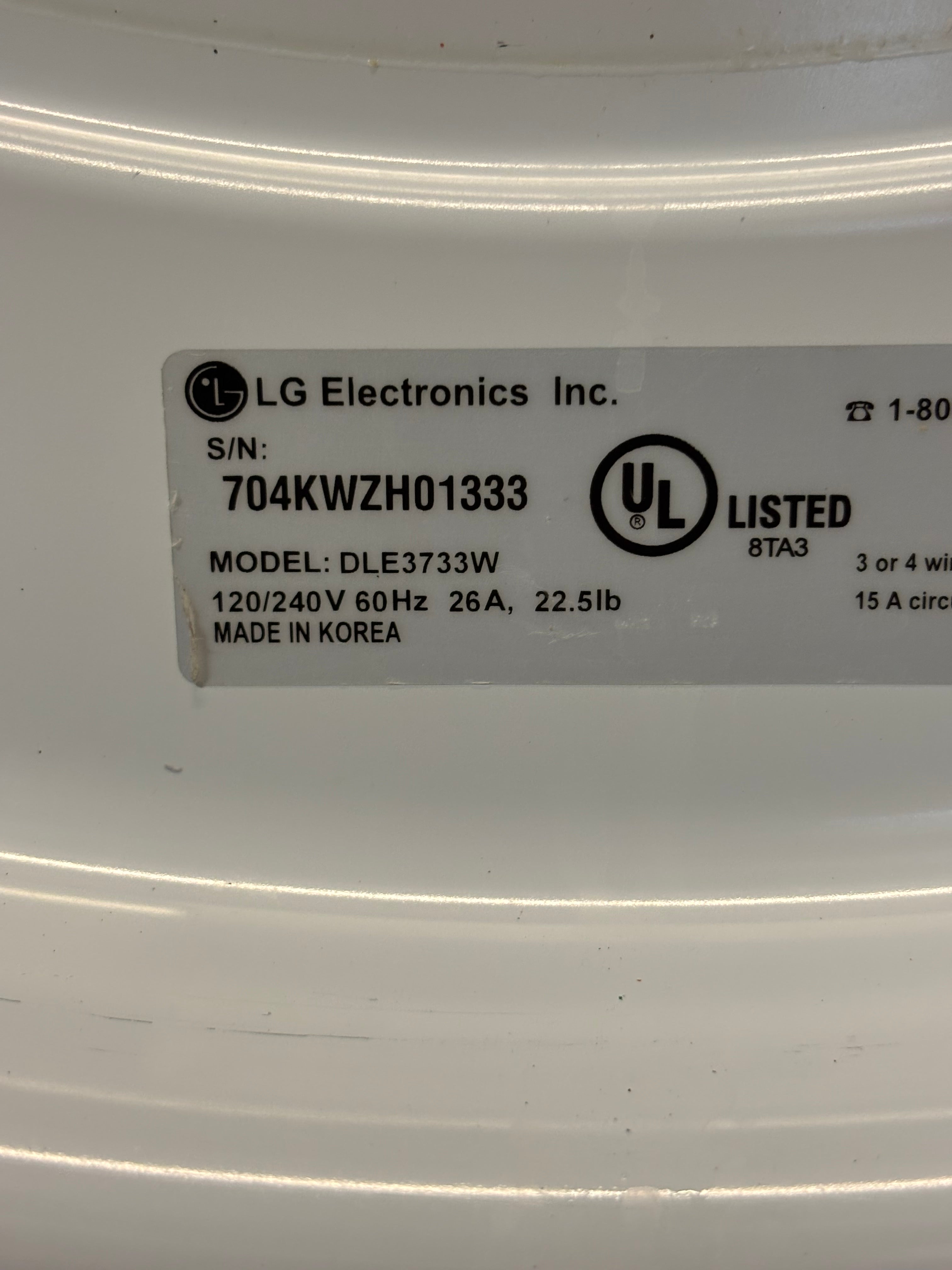 LG Tromm Dryer