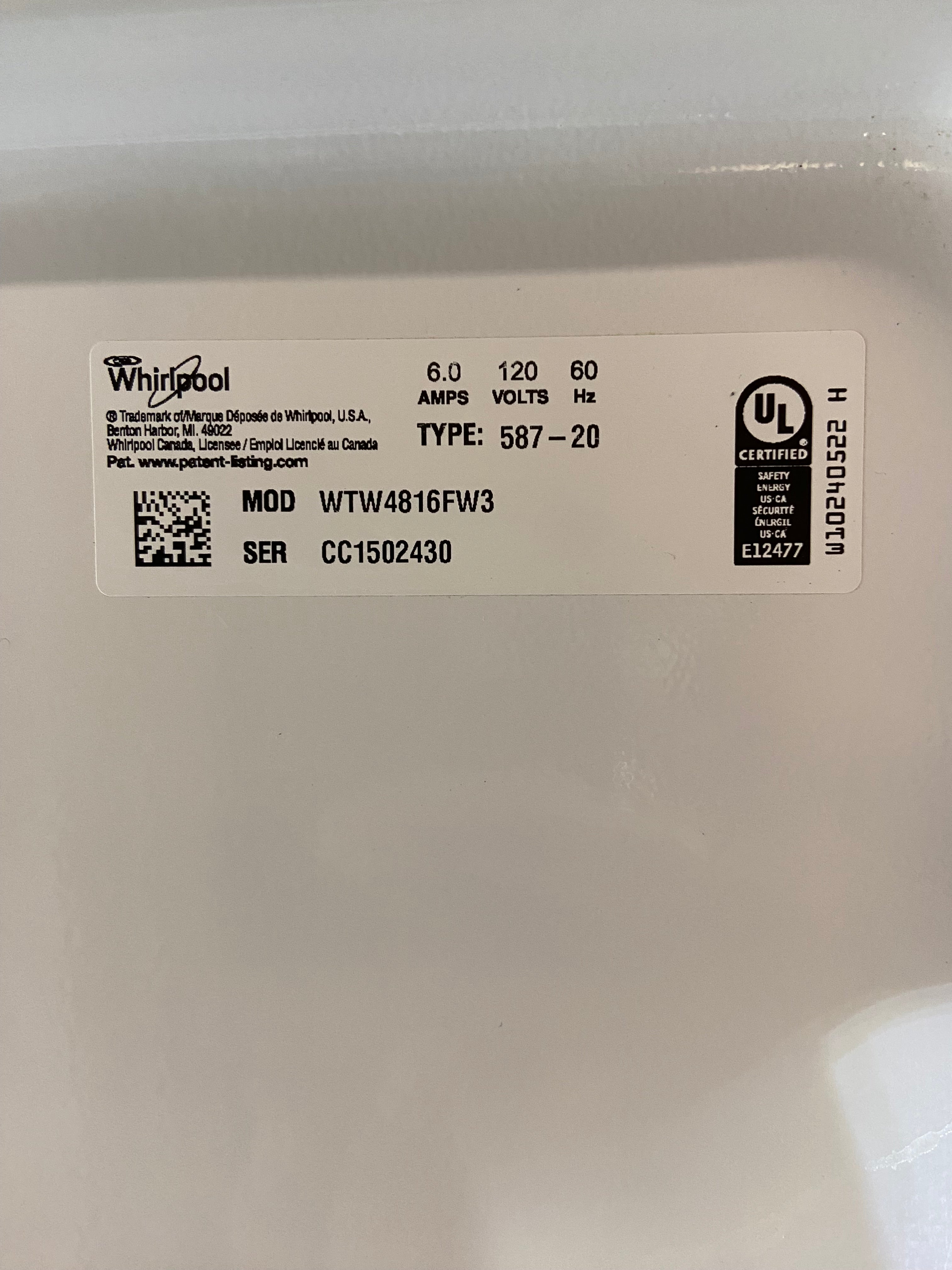Whirlpool Washer & Dryer Set