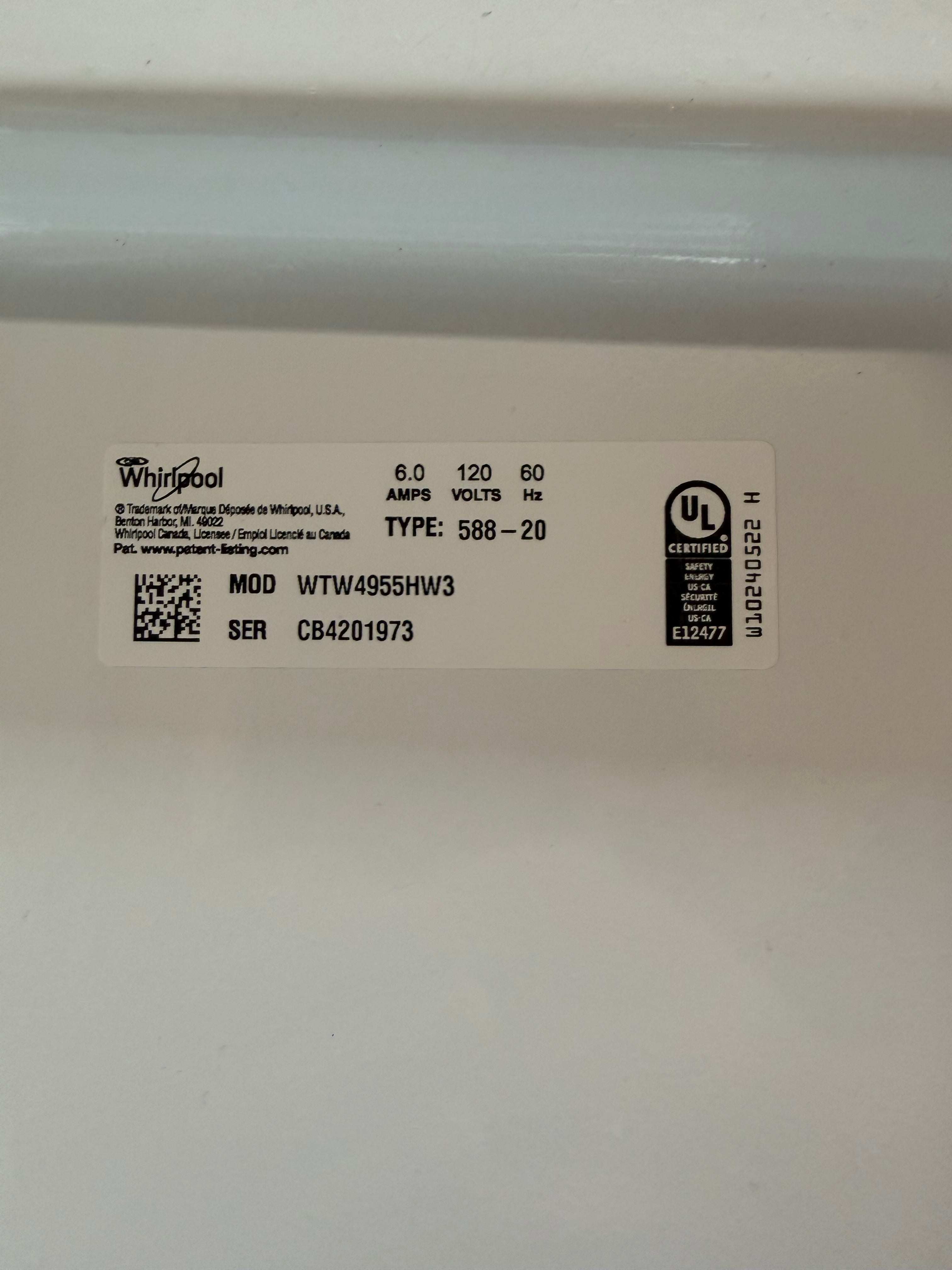 Whirlpool Grey Face Top Load Set