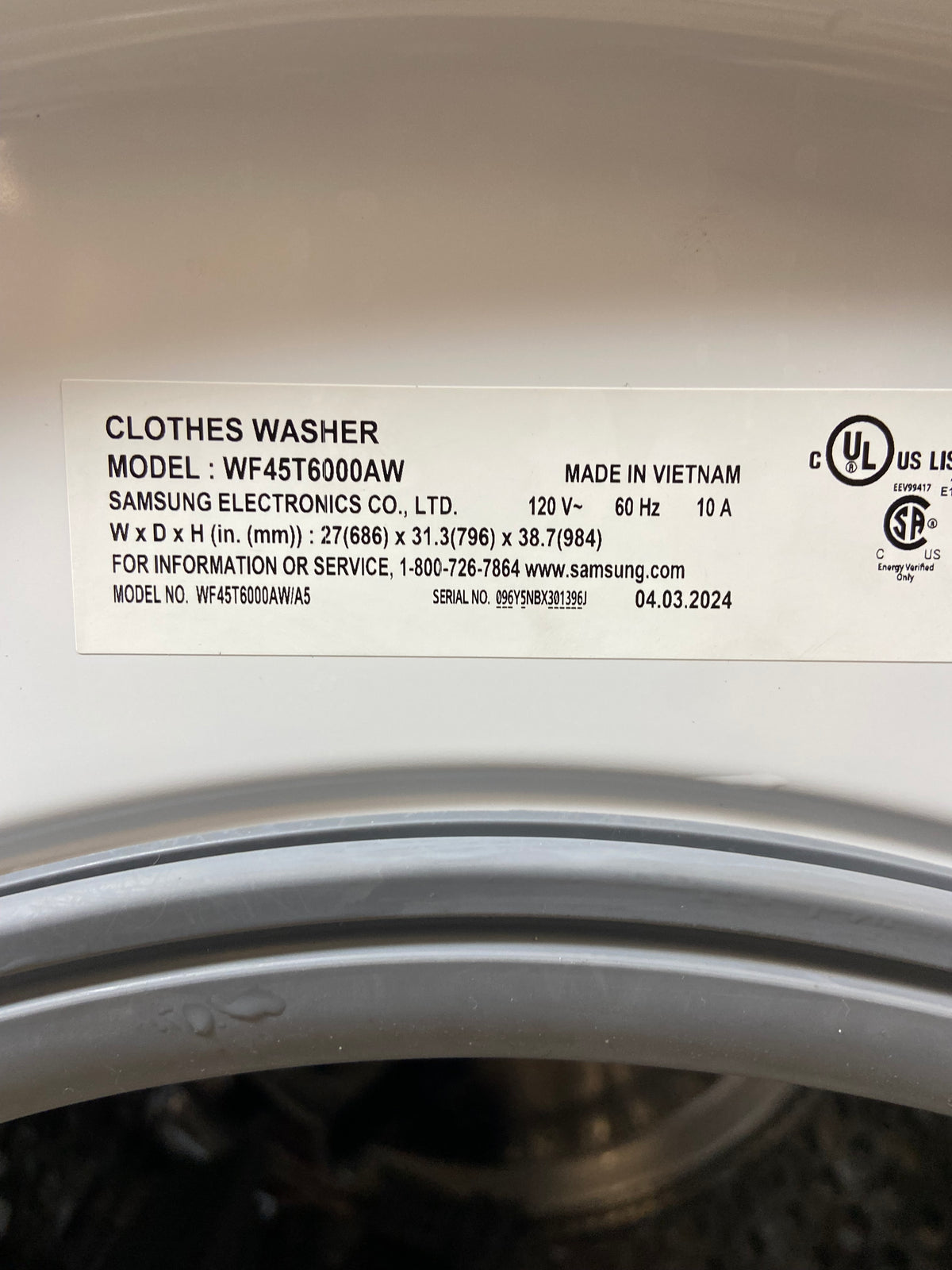 Samsung Front Load Washer & Dryer Set
