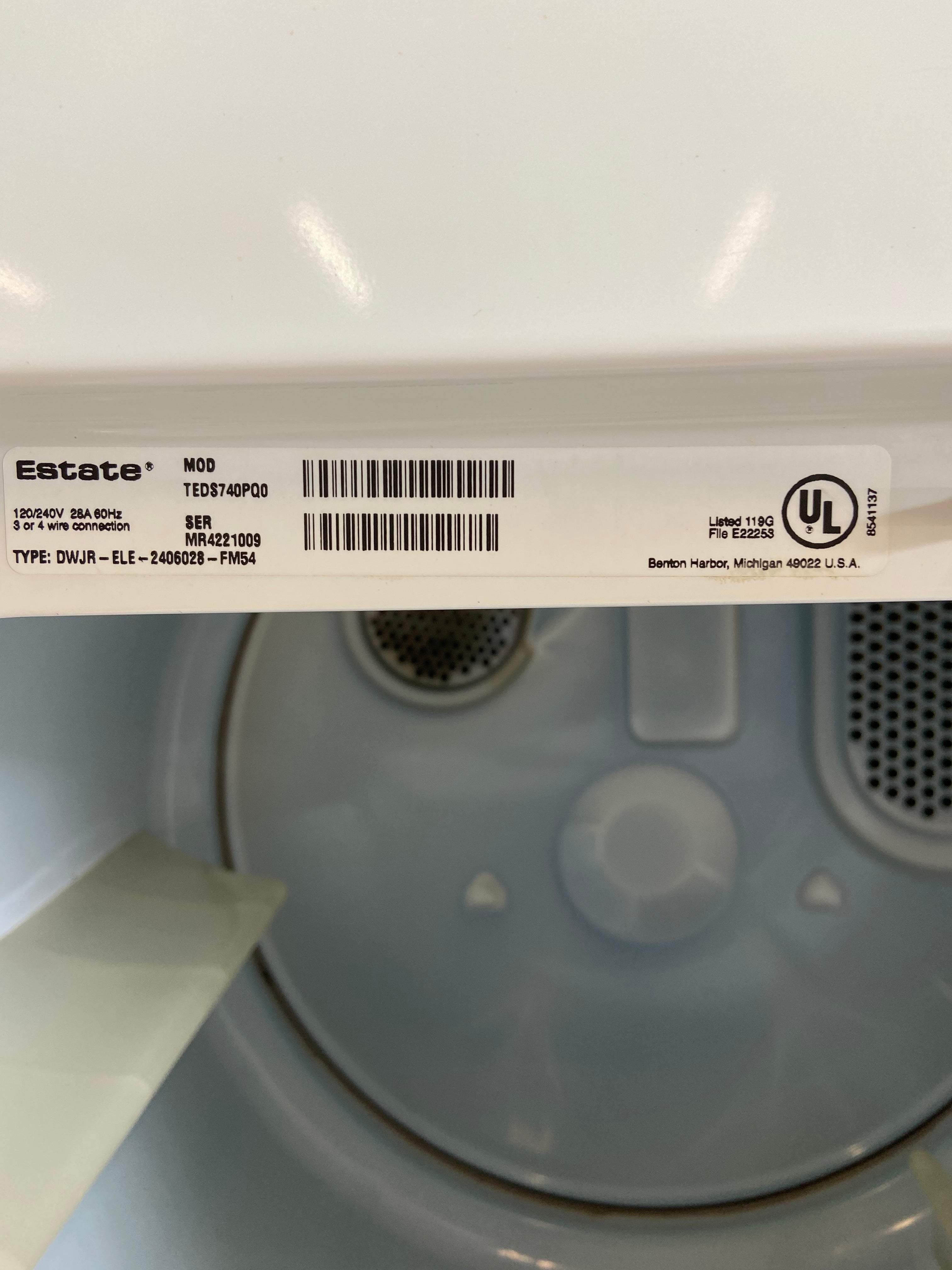 Whirlpool Estate Dryer
