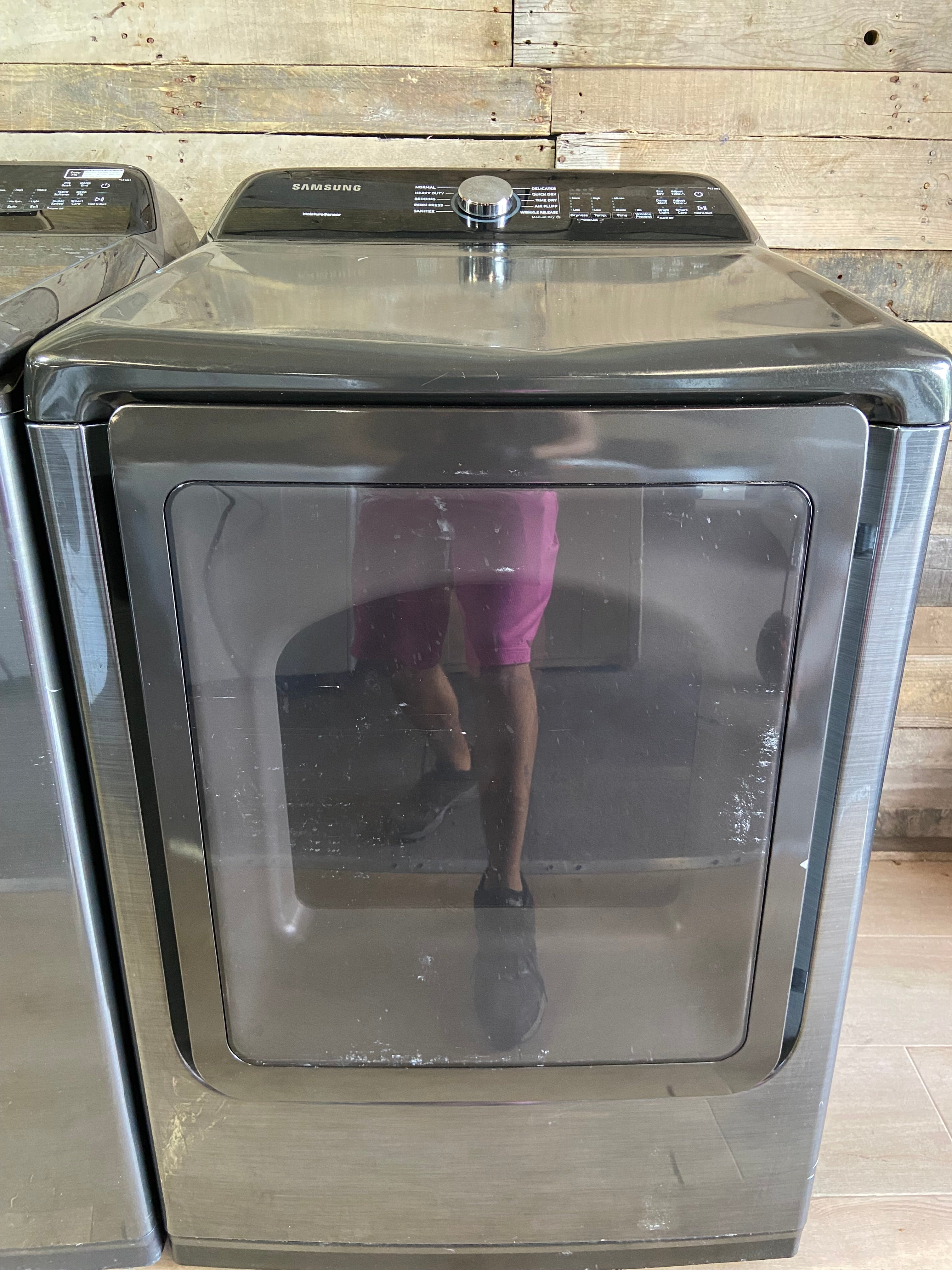 Samsung Black Stainless Super Capacity Glass Top Washer & Dryer Set