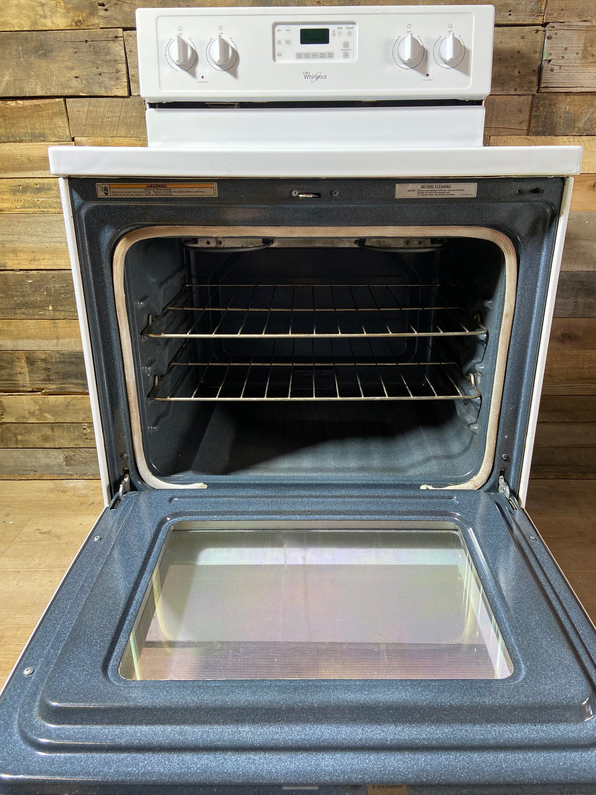 Whirlpool White Glass Top Range