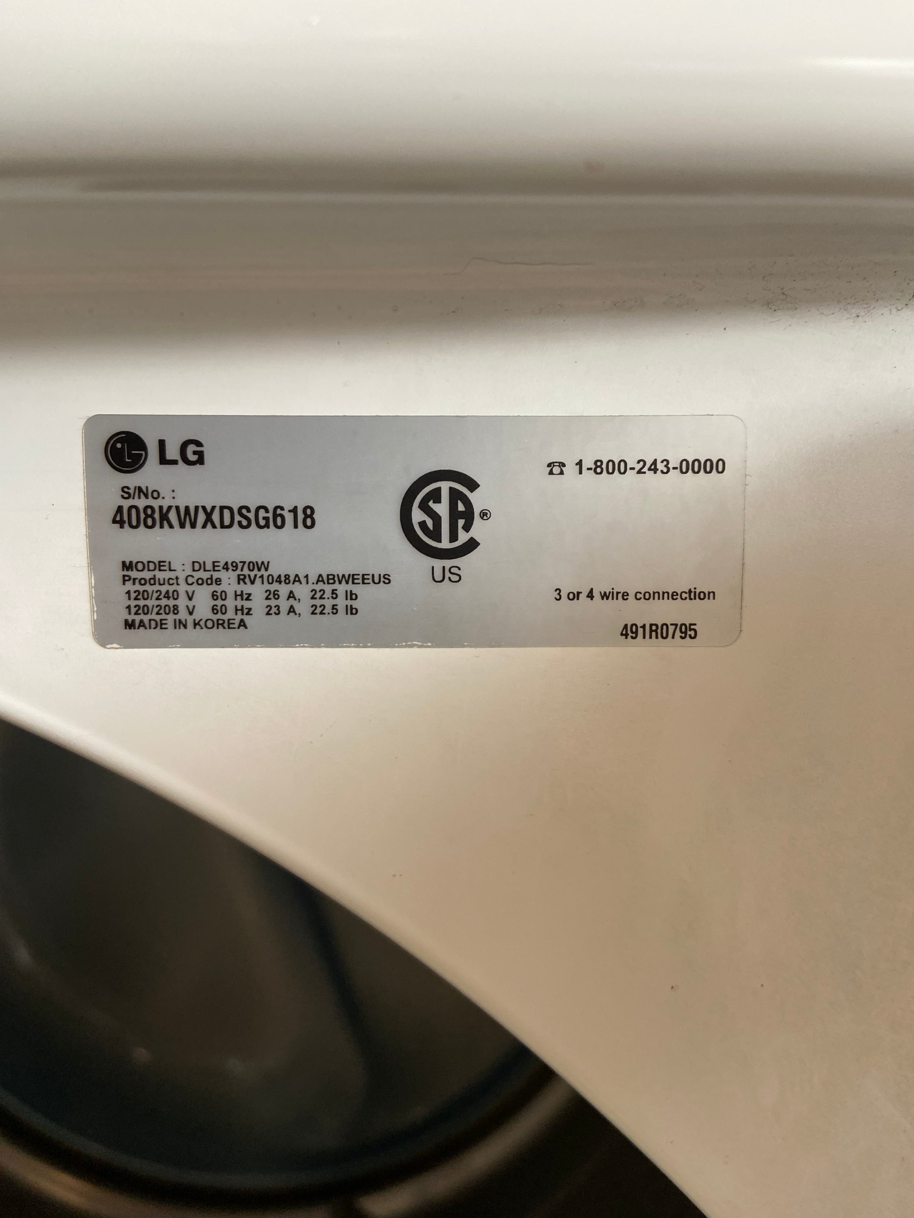LG Large Capacity Top Load Washer Dryer Set