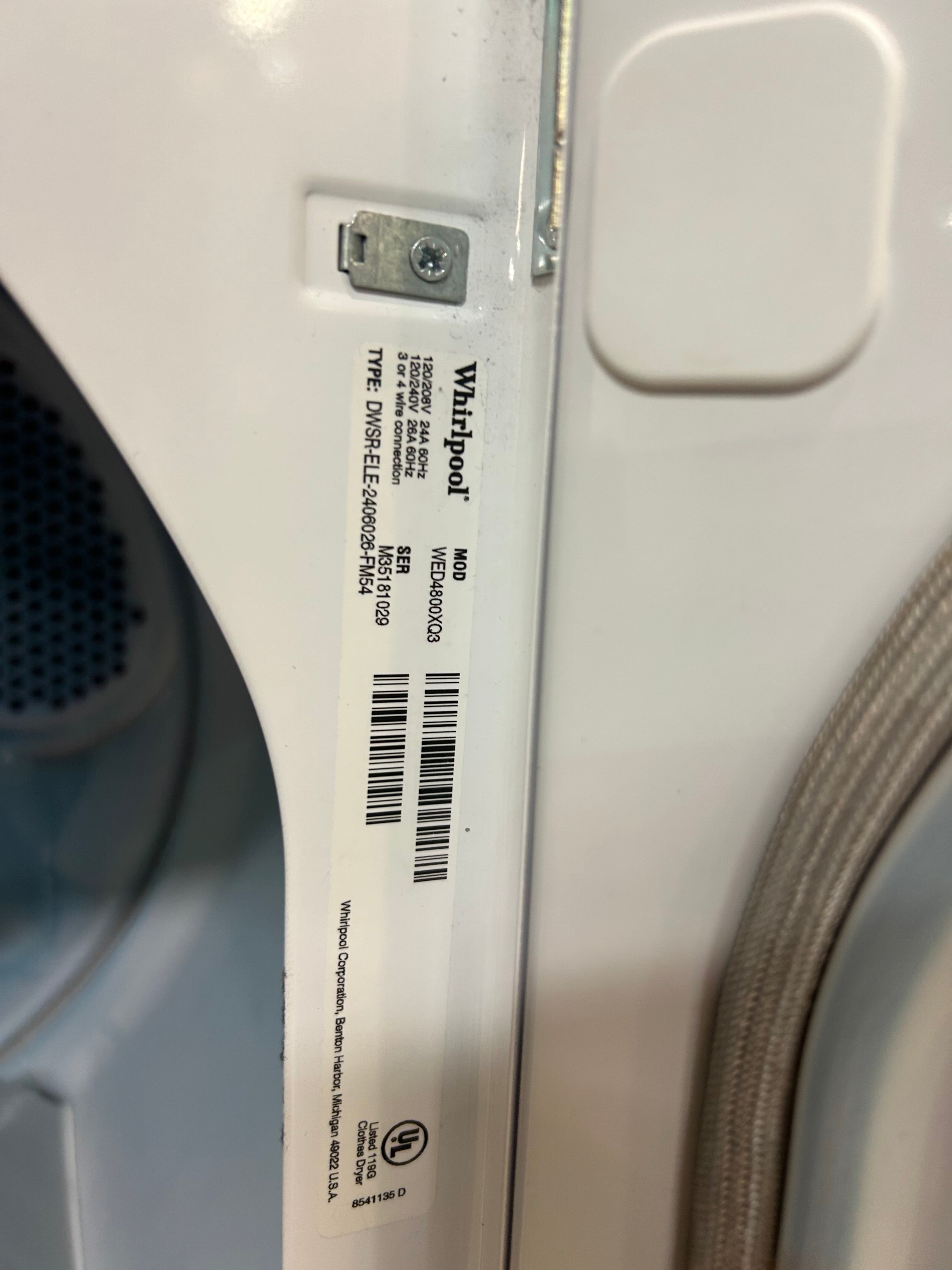 Whirlpool White Top Load Set