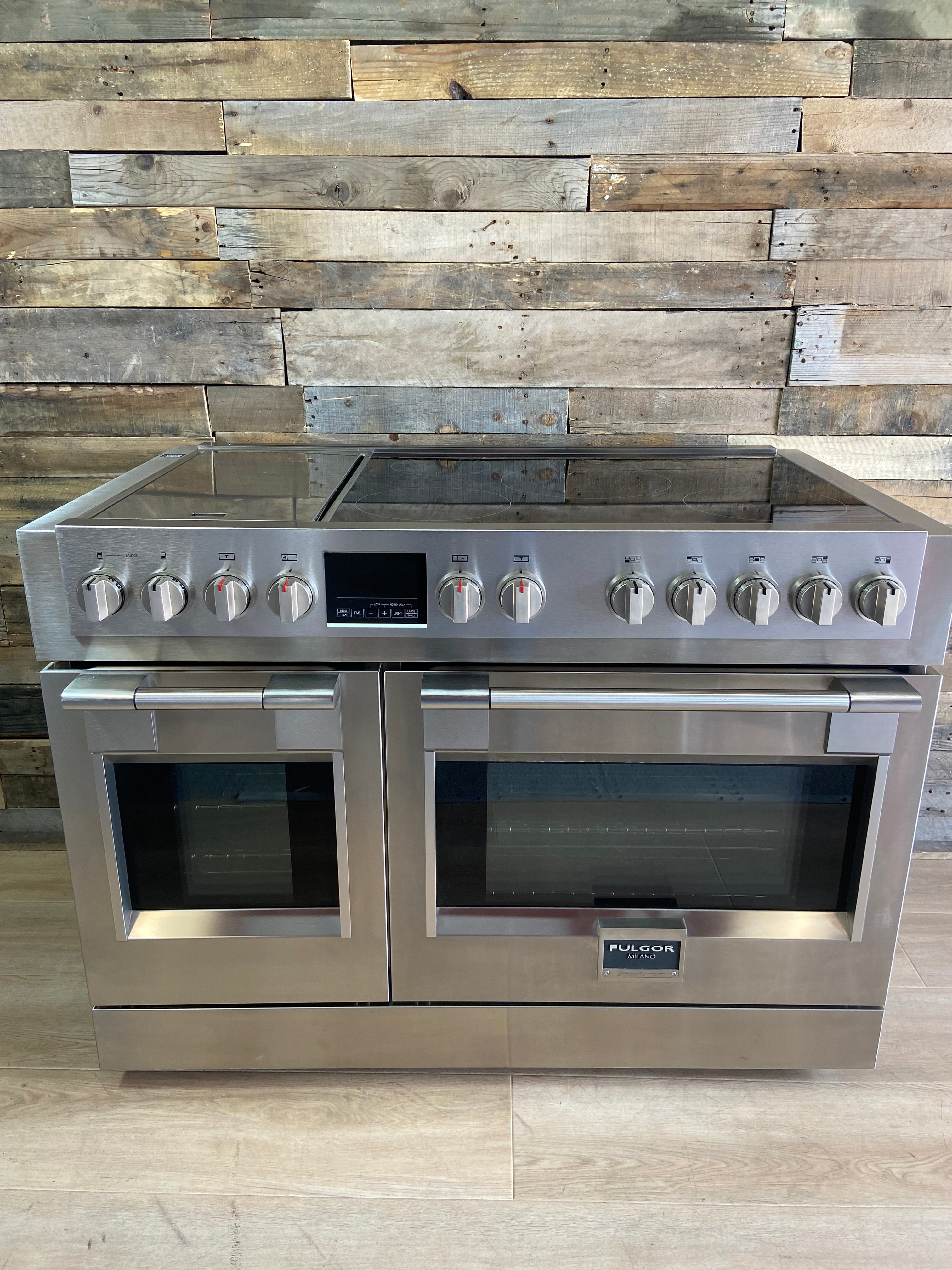 Fulgor Milano F6PIR485GS1 48-Inch Professional Electric Range with Glass Cooktop and Double Ovens