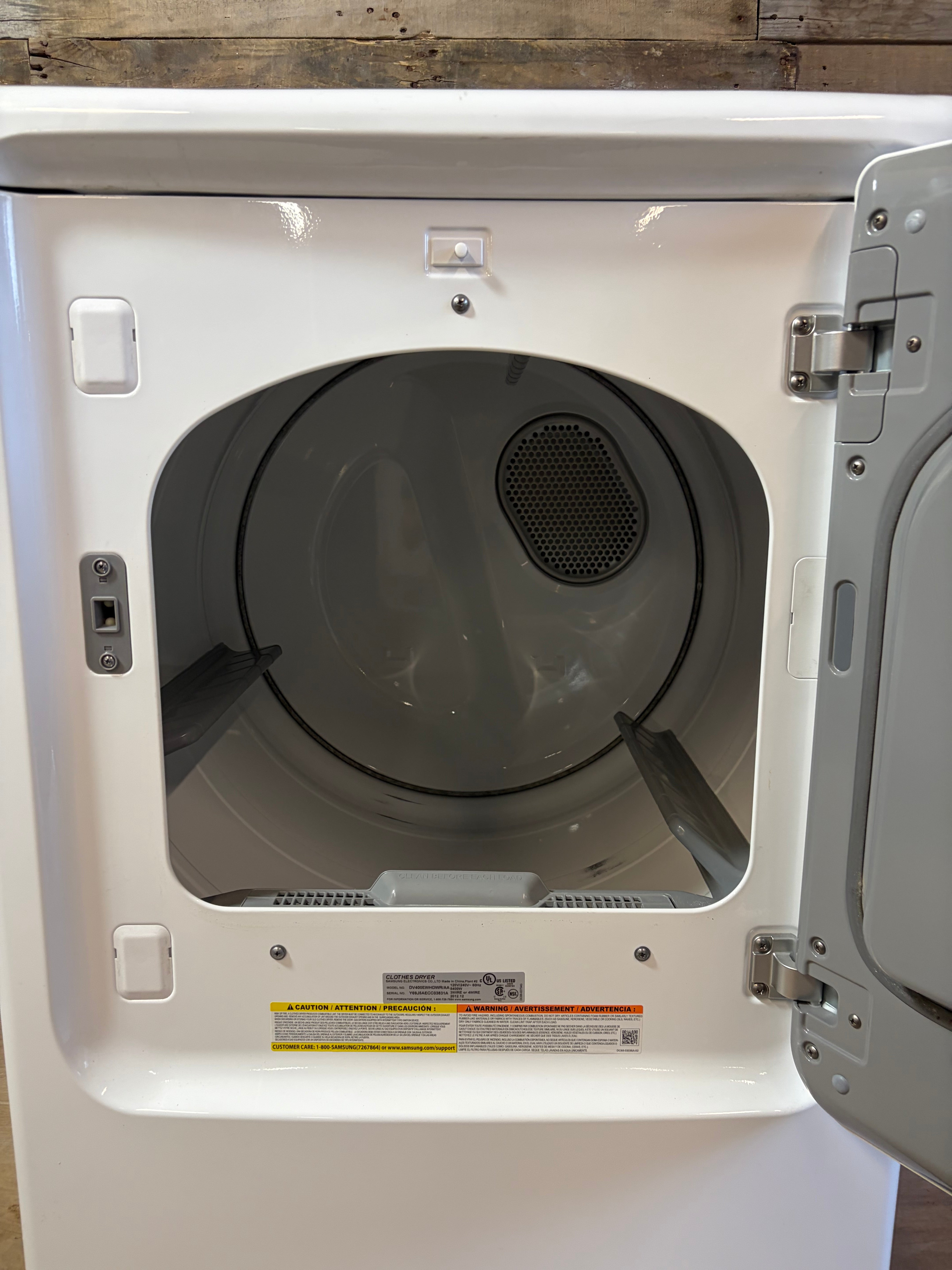 Samsung White Moisture Sensor Dryer