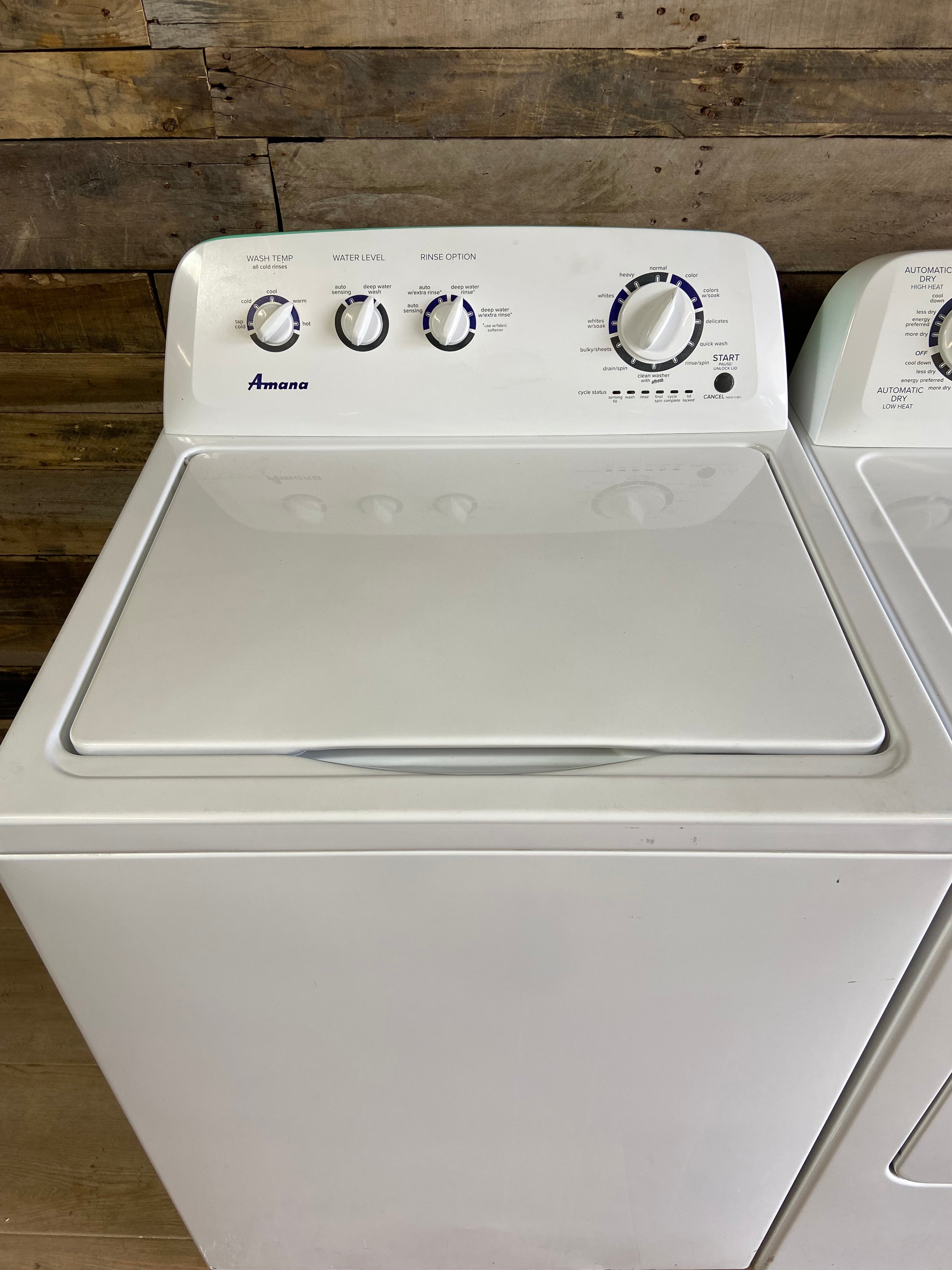 Amana Top Load Large Capacity Washer & Dryer Set